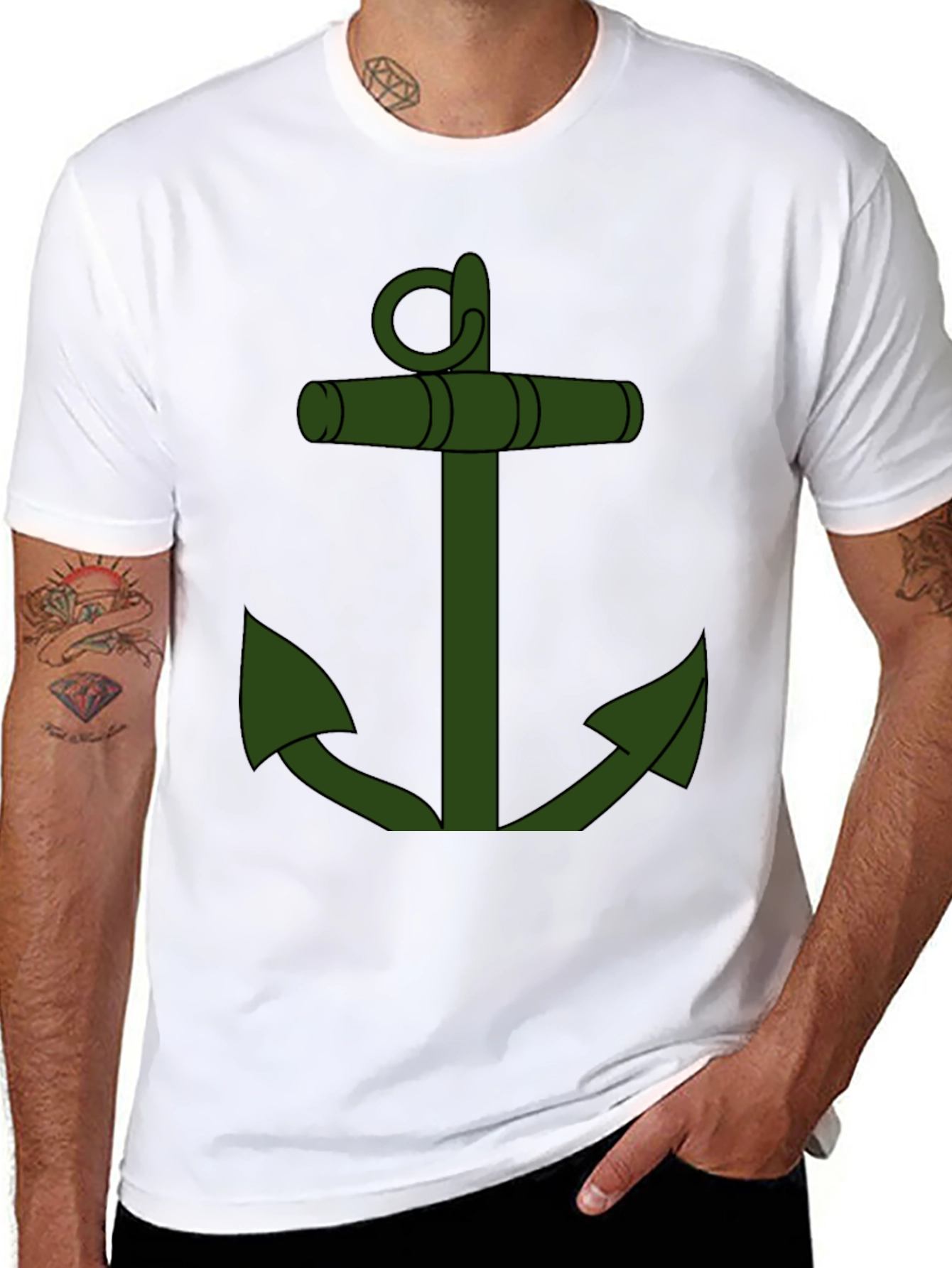 Anchor Graphic Tee - Classic Nautical Style
