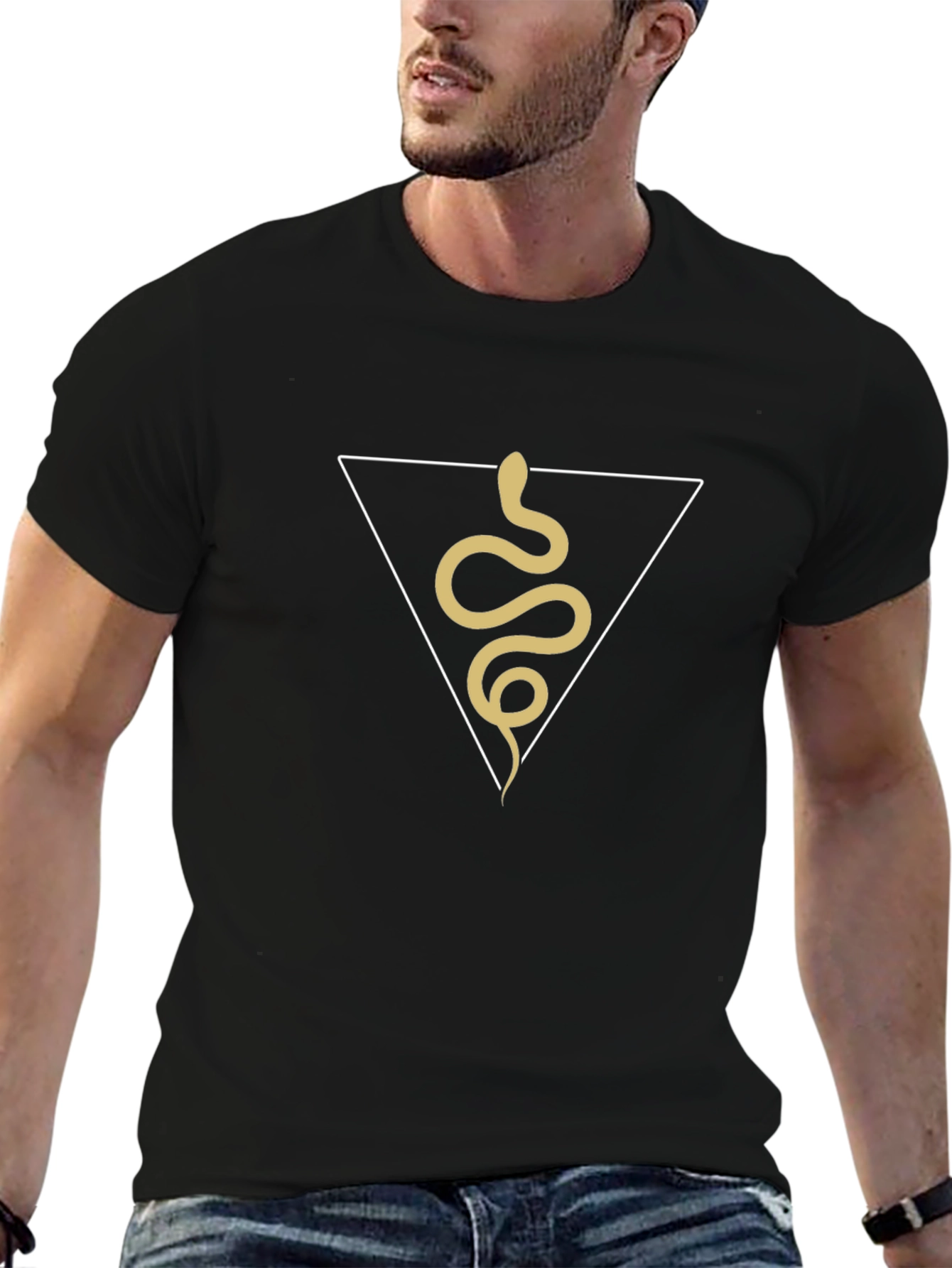 Black Snake Triangle Graphic Tee