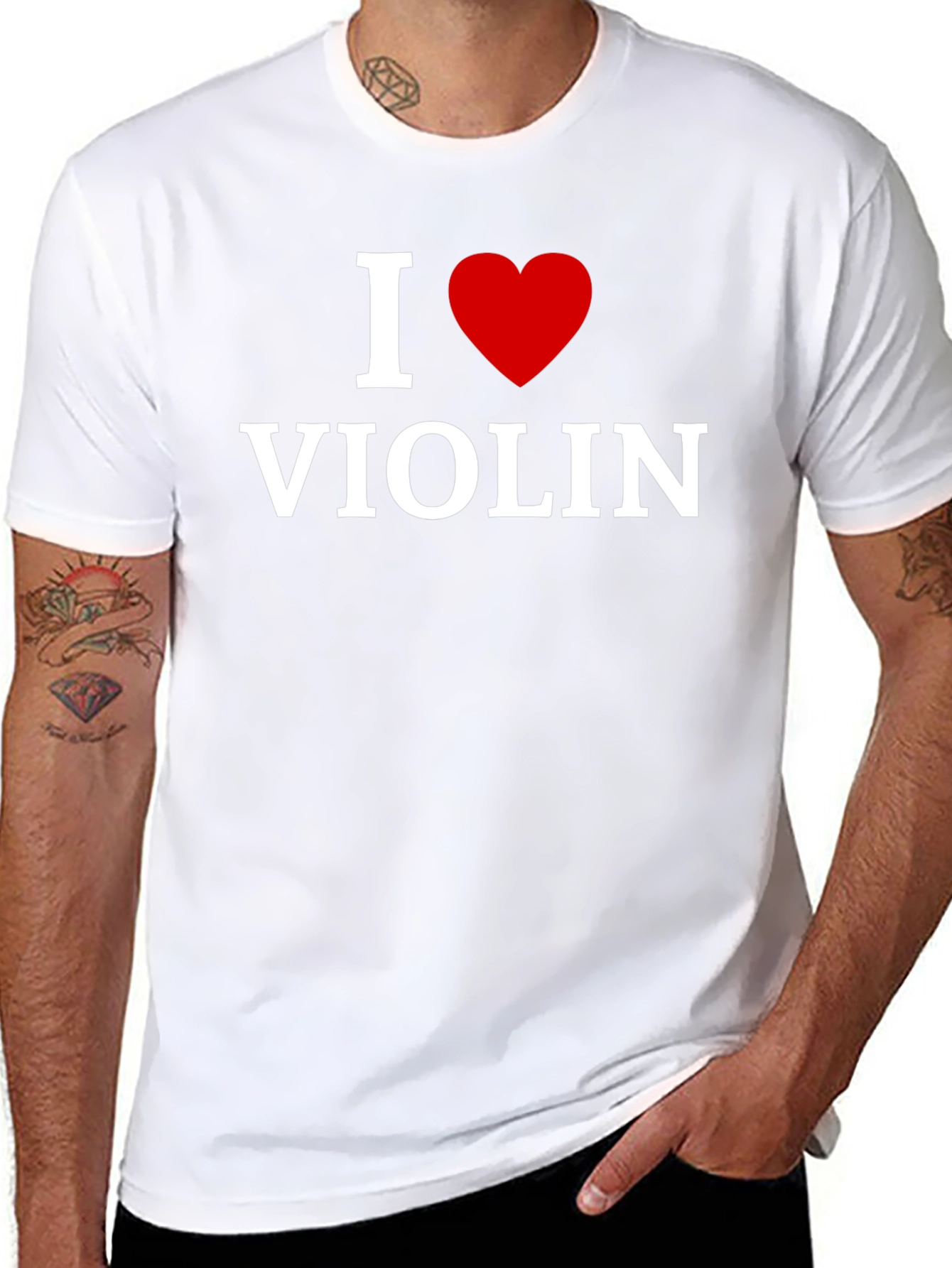 I Love Violin T-Shirt - Music Lover Tee