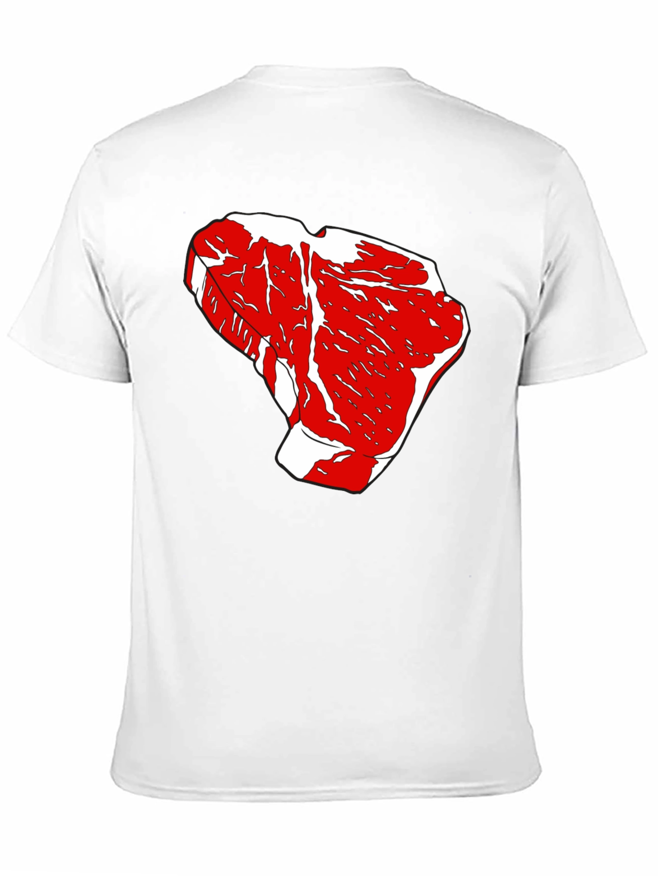 Steak Graphic Tee - Black Cotton T-Shirt