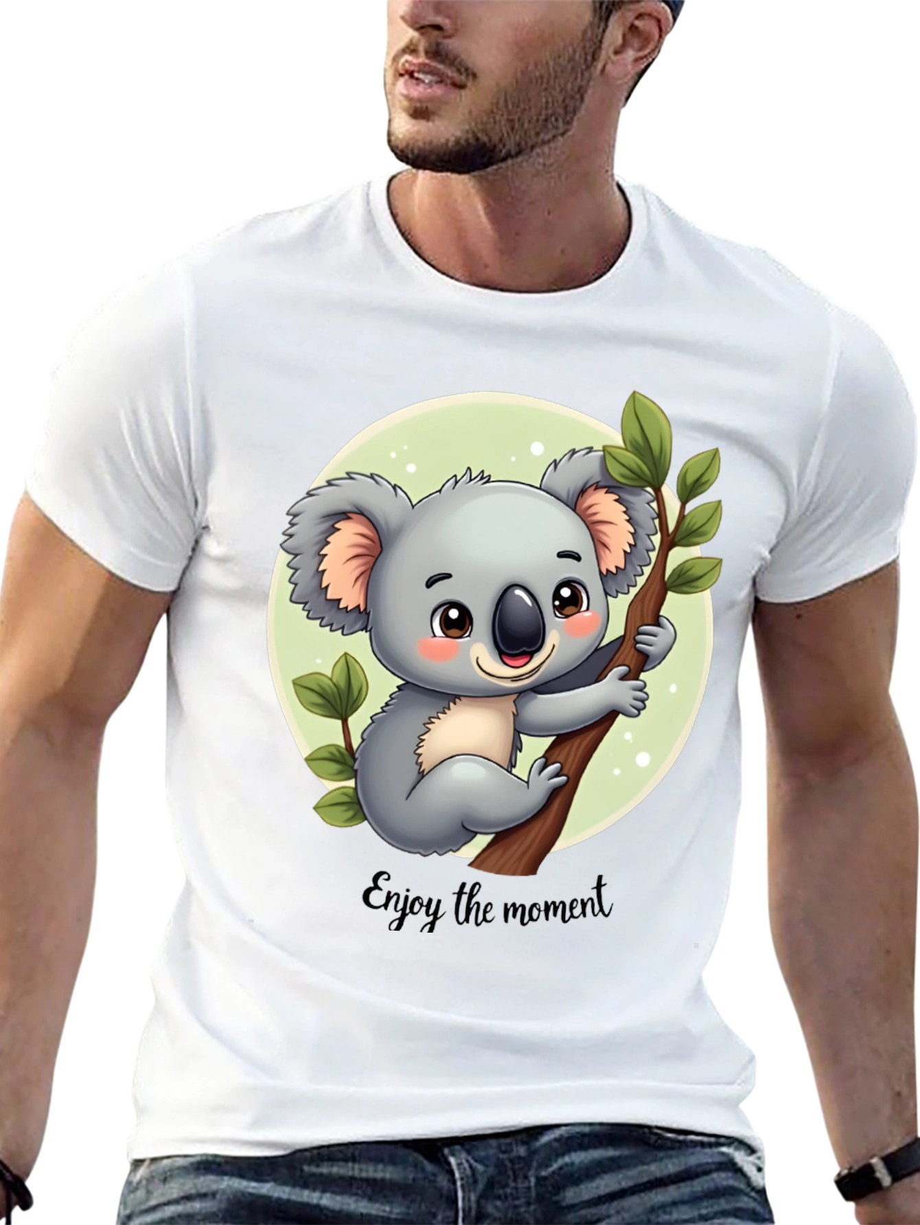 Koala Enjoy the Moment Black T-Shirt