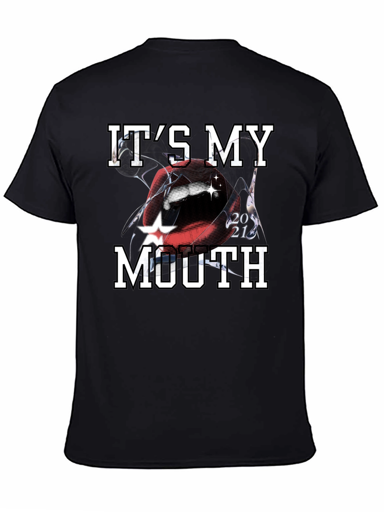 Its My Mouth Graphic Print T-Shirt