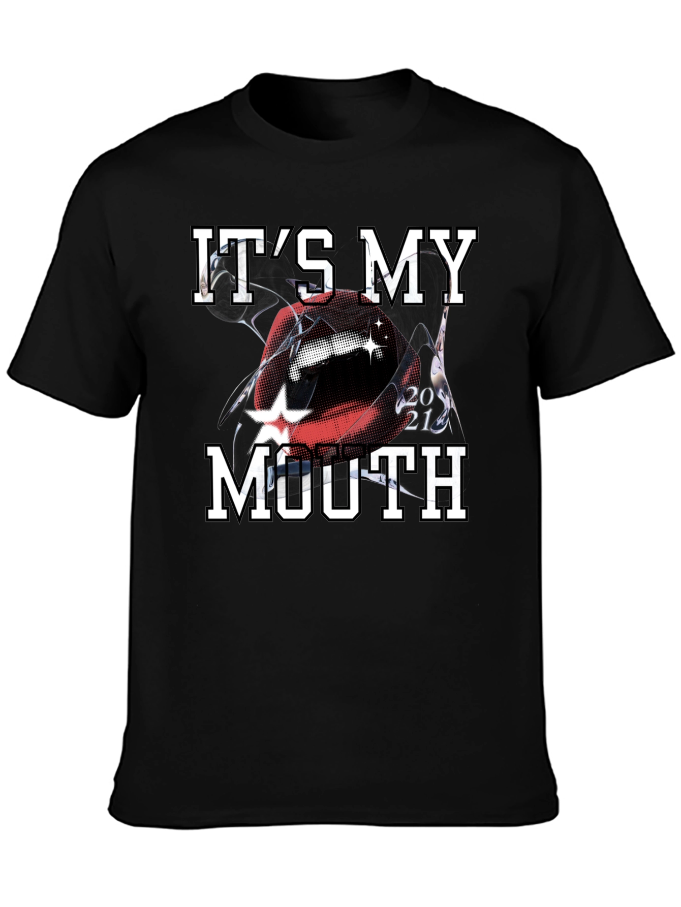 Its My Mouth Graphic Print T-Shirt