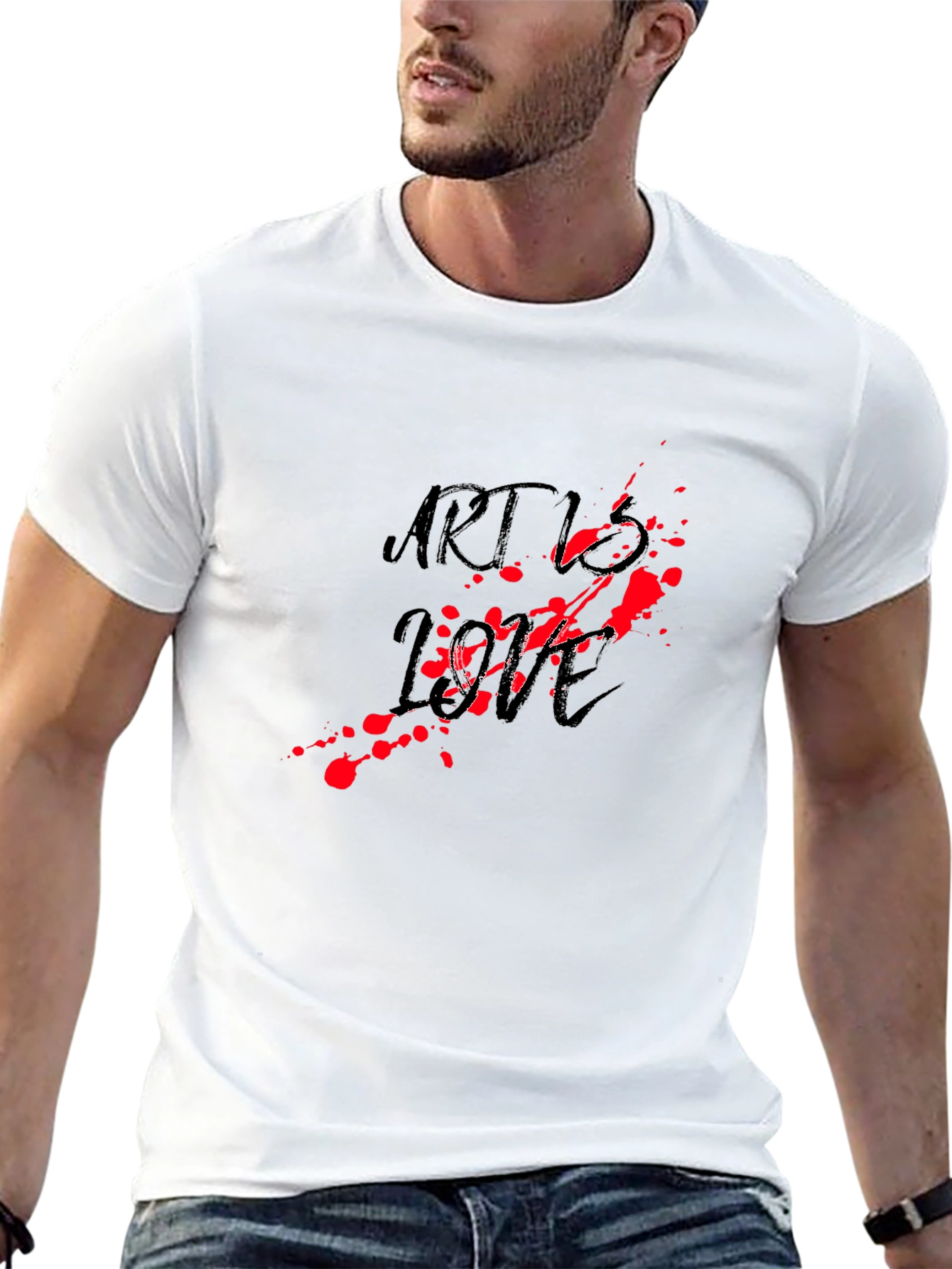 Art vs Love Black Graphic Tee