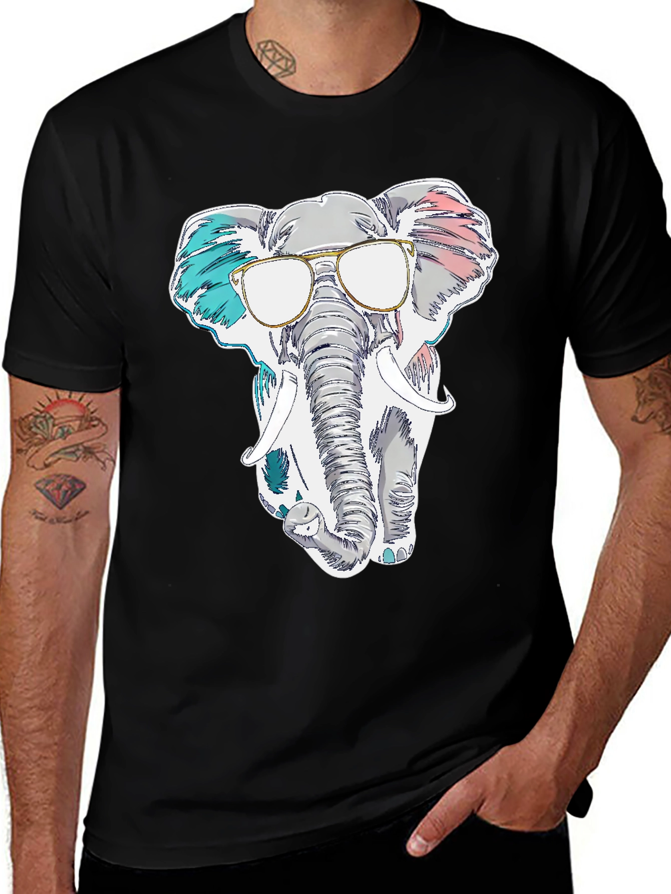Cool Elephant Graphic T-Shirt
