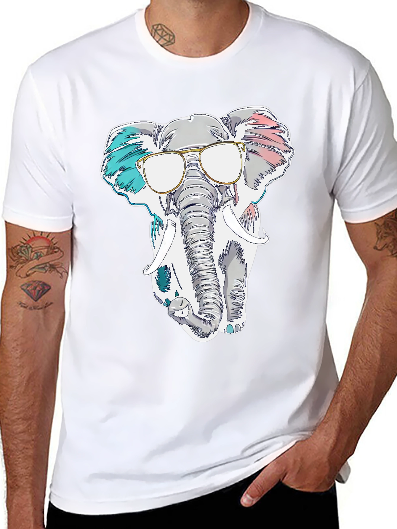 Cool Elephant Graphic T-Shirt