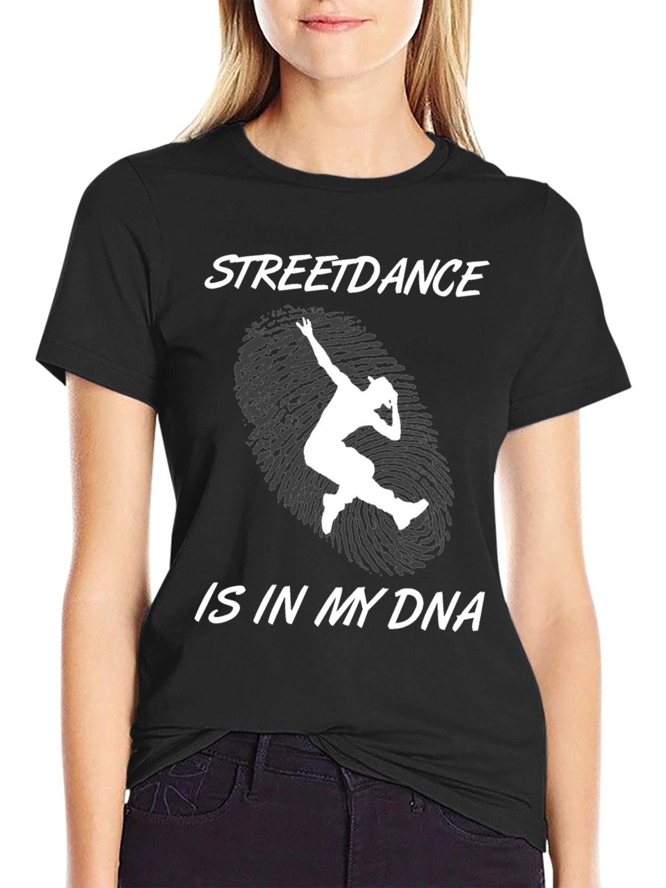 Streetdance DNA Graphic Tee - Black Cotton T-Shirt
