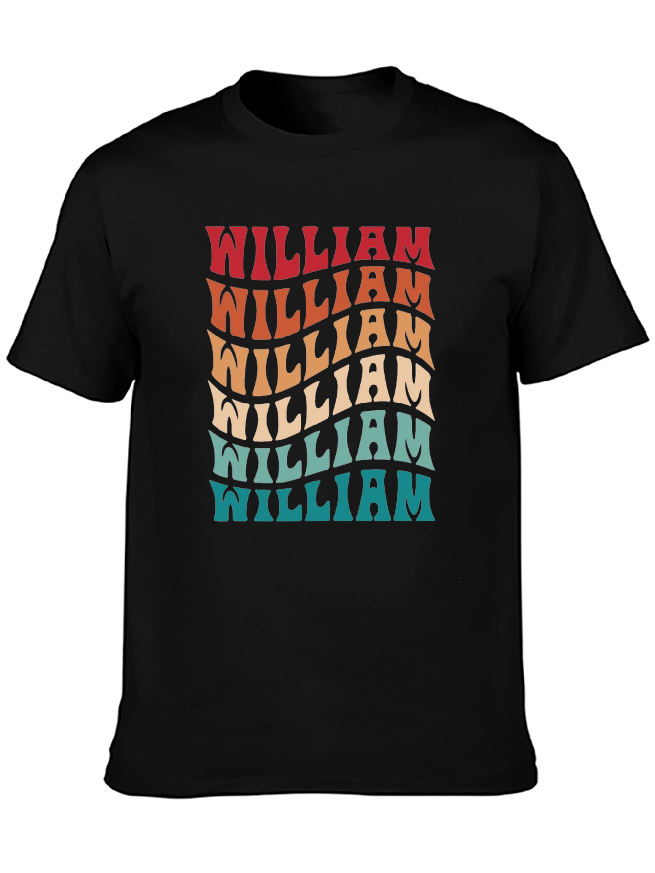 Retro Wavy William Name T-Shirt