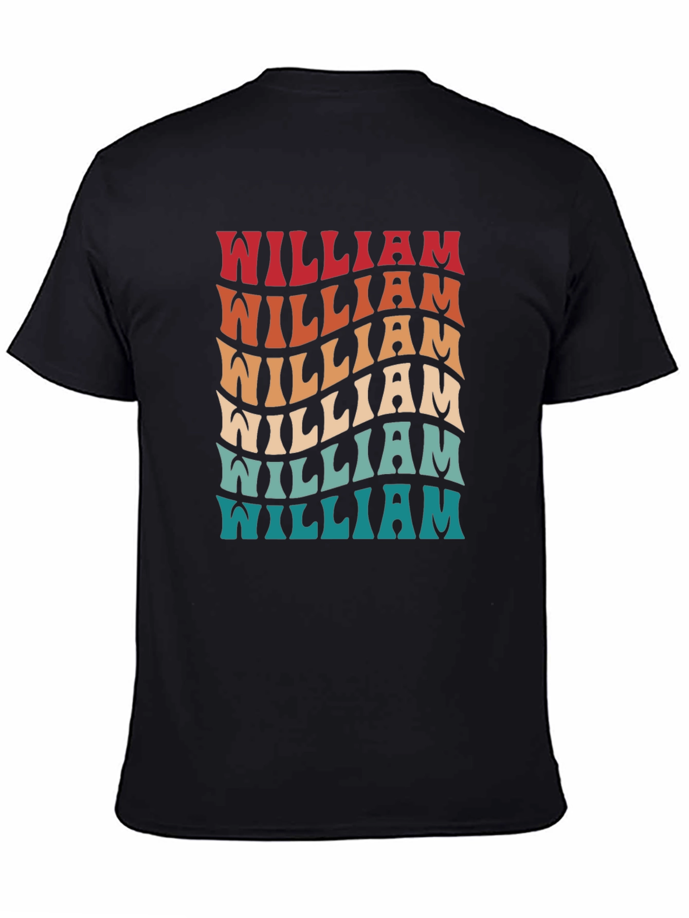 Retro Wavy William Name T-Shirt
