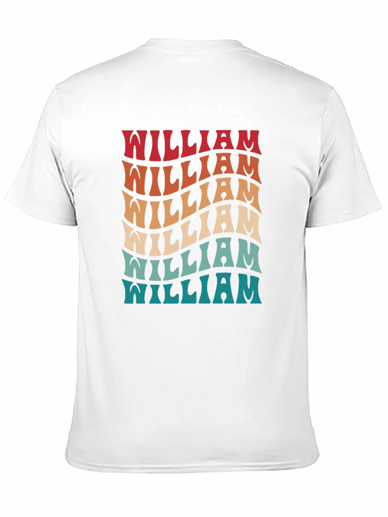 Retro Wavy William Name T-Shirt