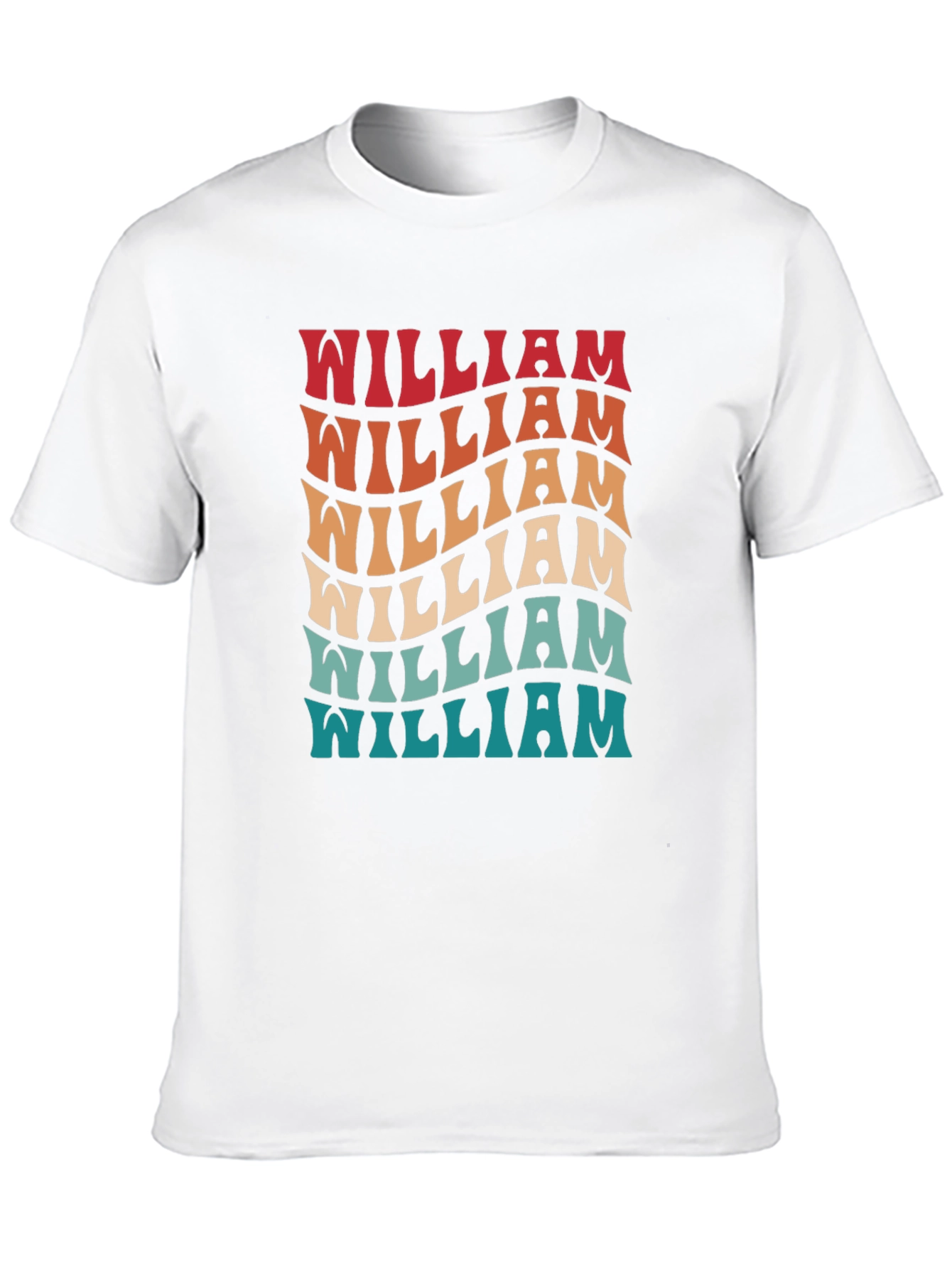 Retro Wavy William Name T-Shirt