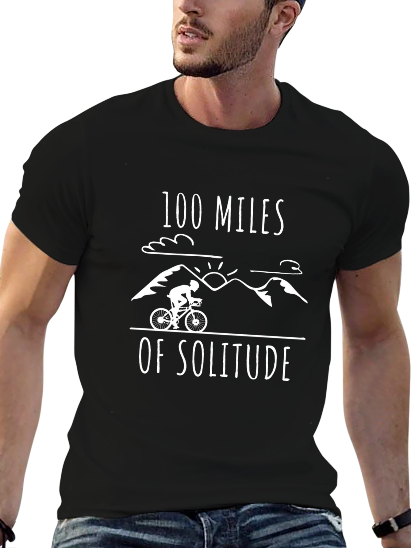 100 Miles of Solitude Graphic Tee - Black