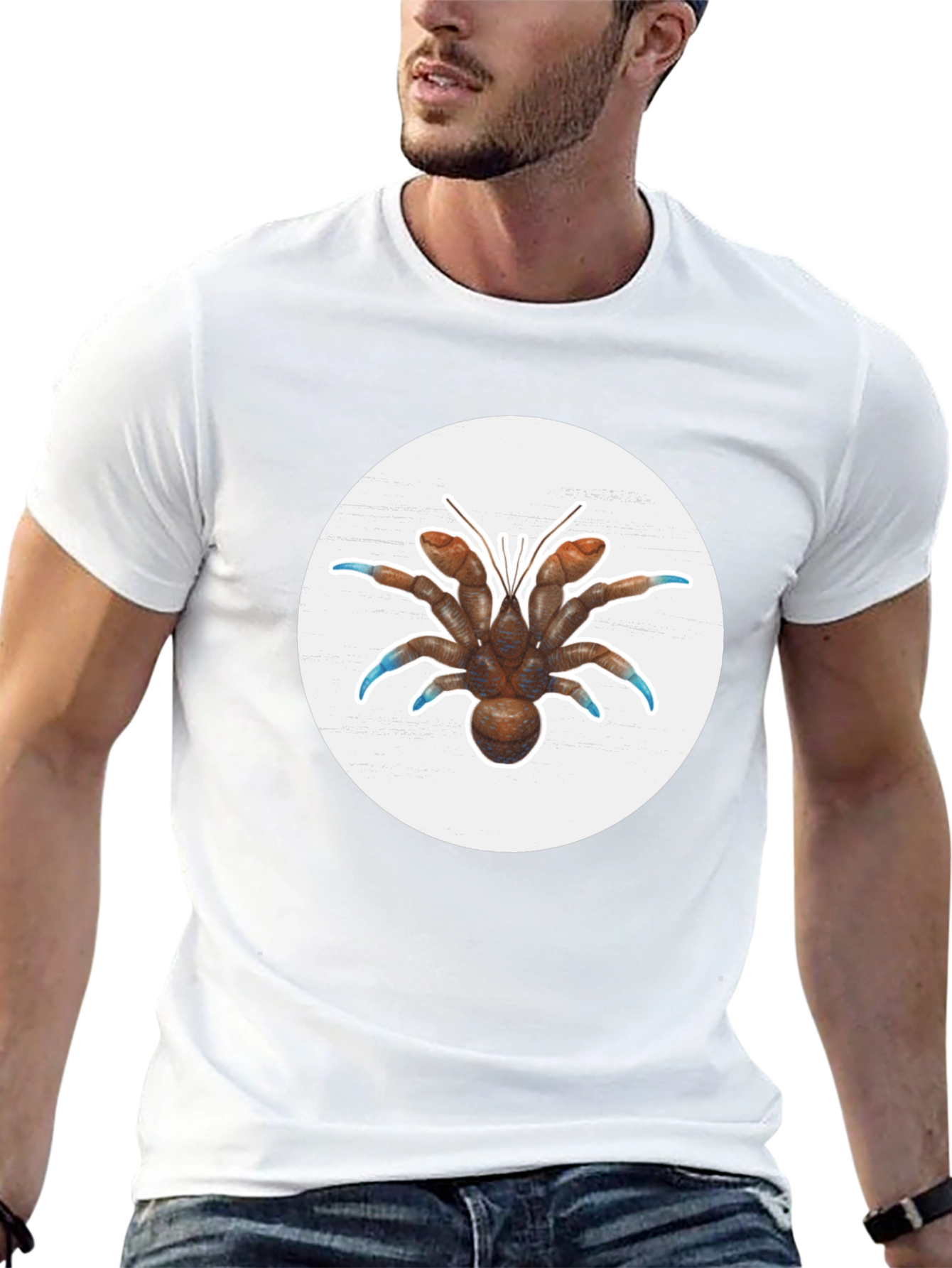 Hermit Crab Graphic Tee - Cool Marine Life Design