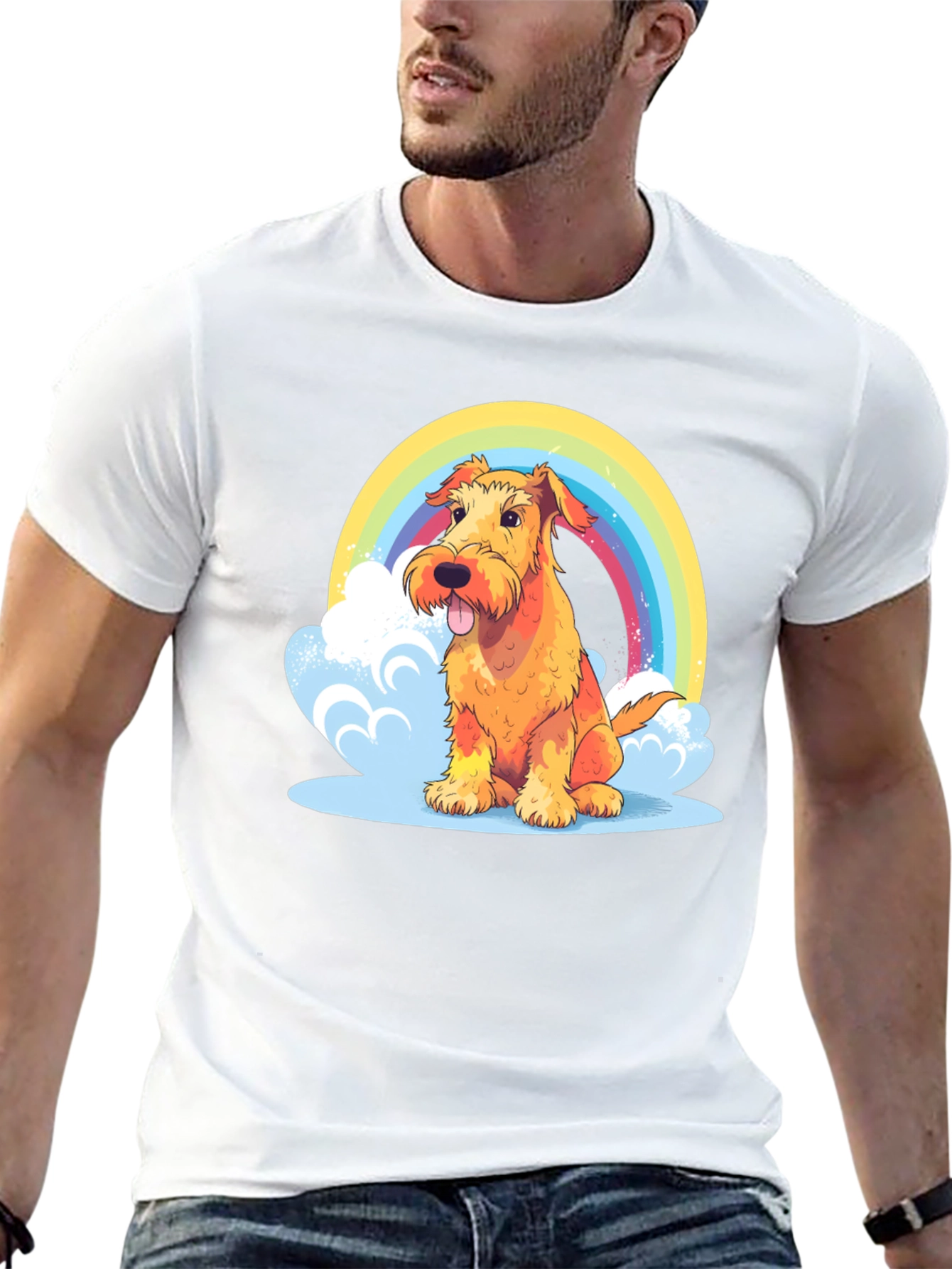 Rainbow Dog Graphic Tee - Comfort & Style!