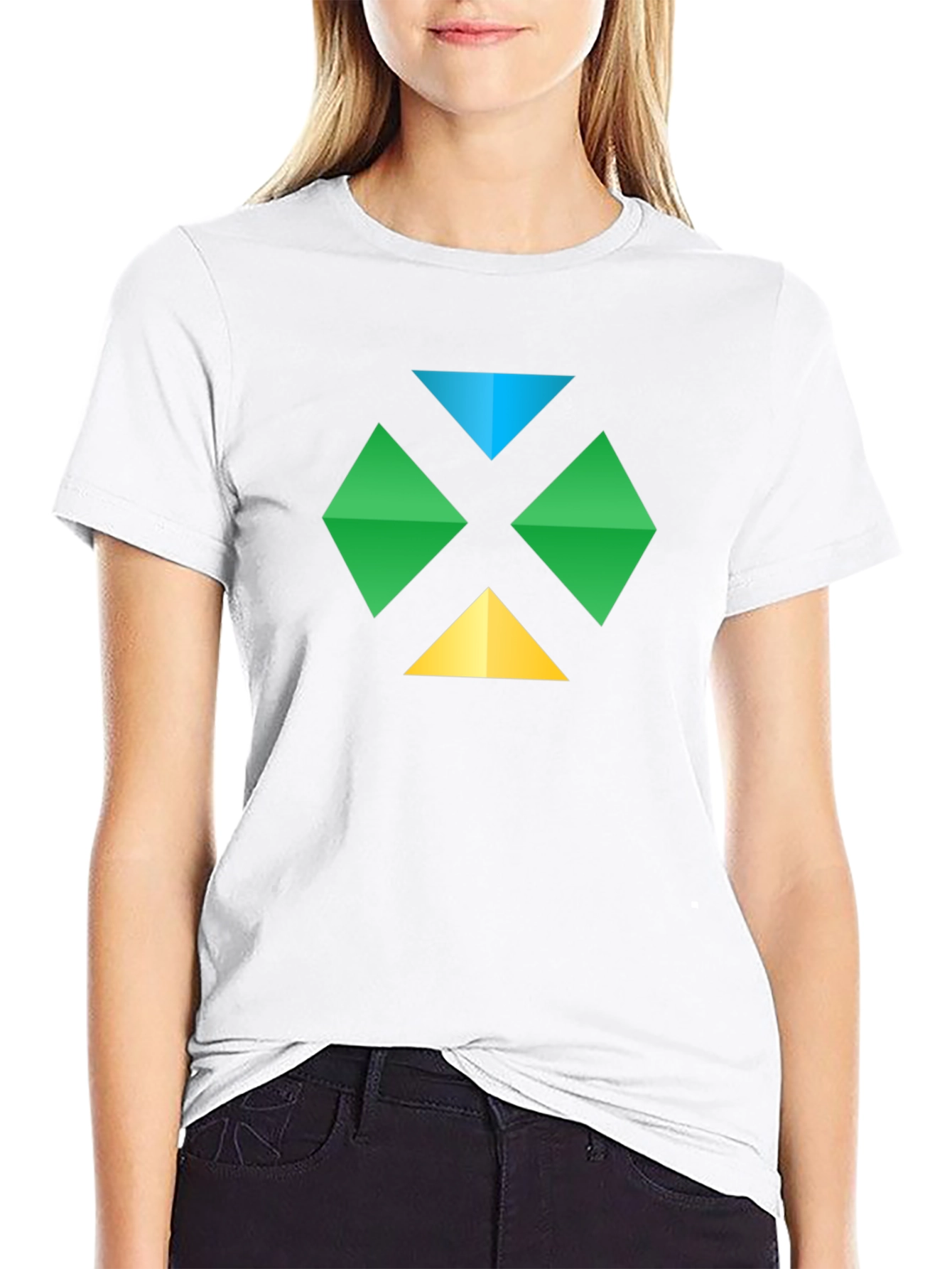 Geometric Diamond Graphic Tee - Casual Comfort