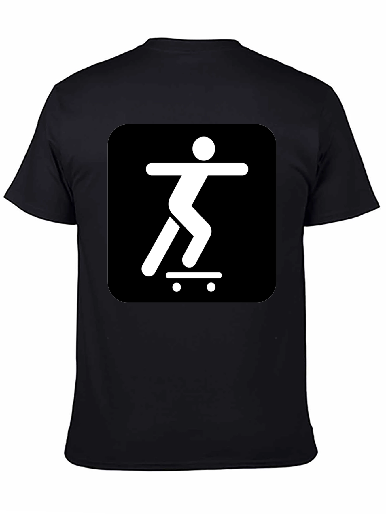 Skater Icon Graphic Tee - Cool Black T-Shirt