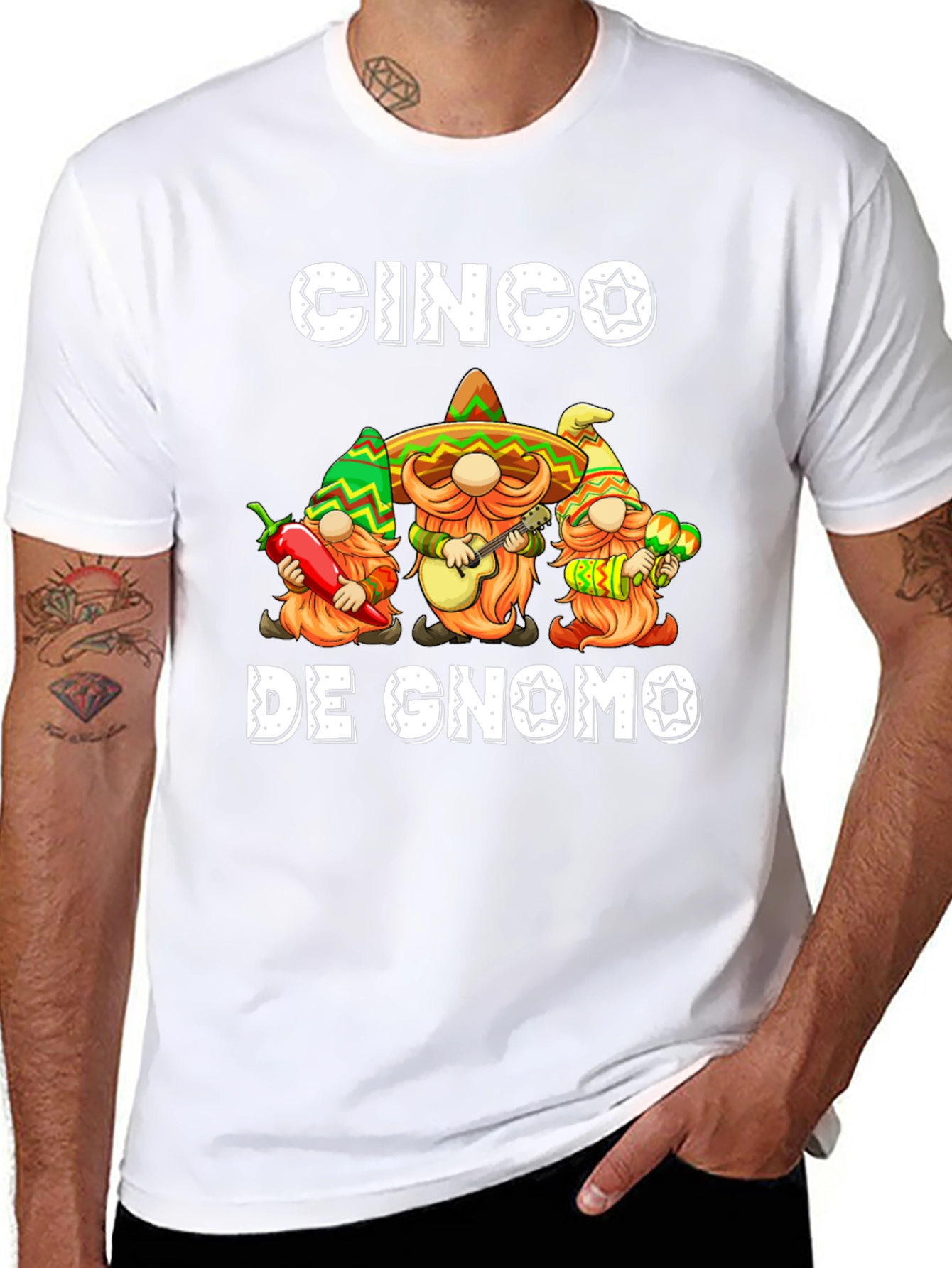 Cinco De Gnomo T-Shirt - Festive Gnomes!