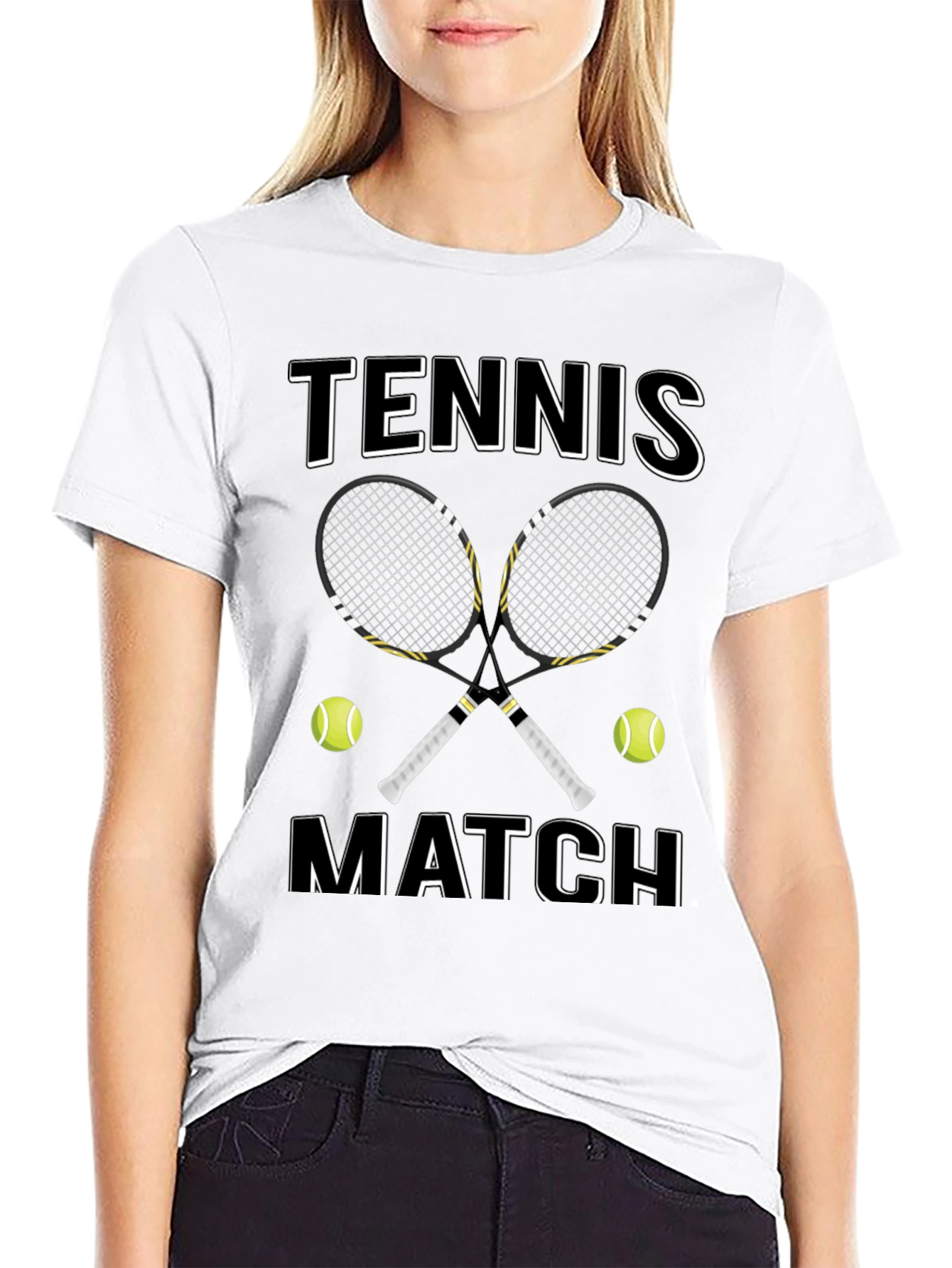 Tennis Match Graphic T-Shirt