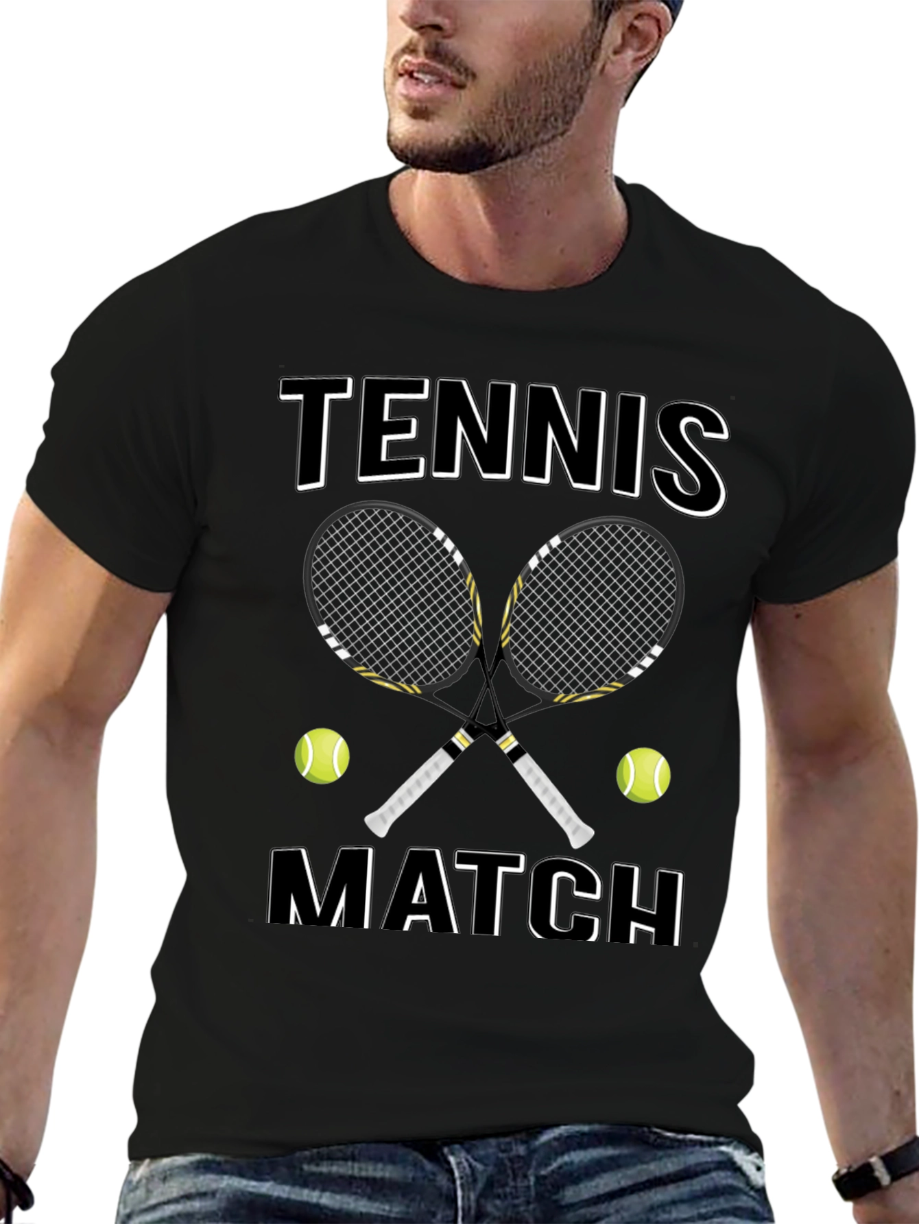 Tennis Match Graphic T-Shirt
