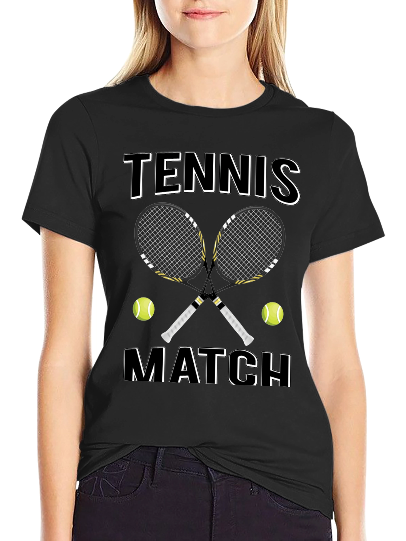 Tennis Match Graphic T-Shirt
