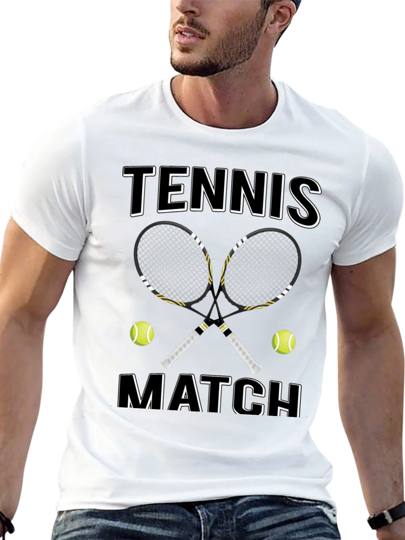 Tennis Match Graphic T-Shirt