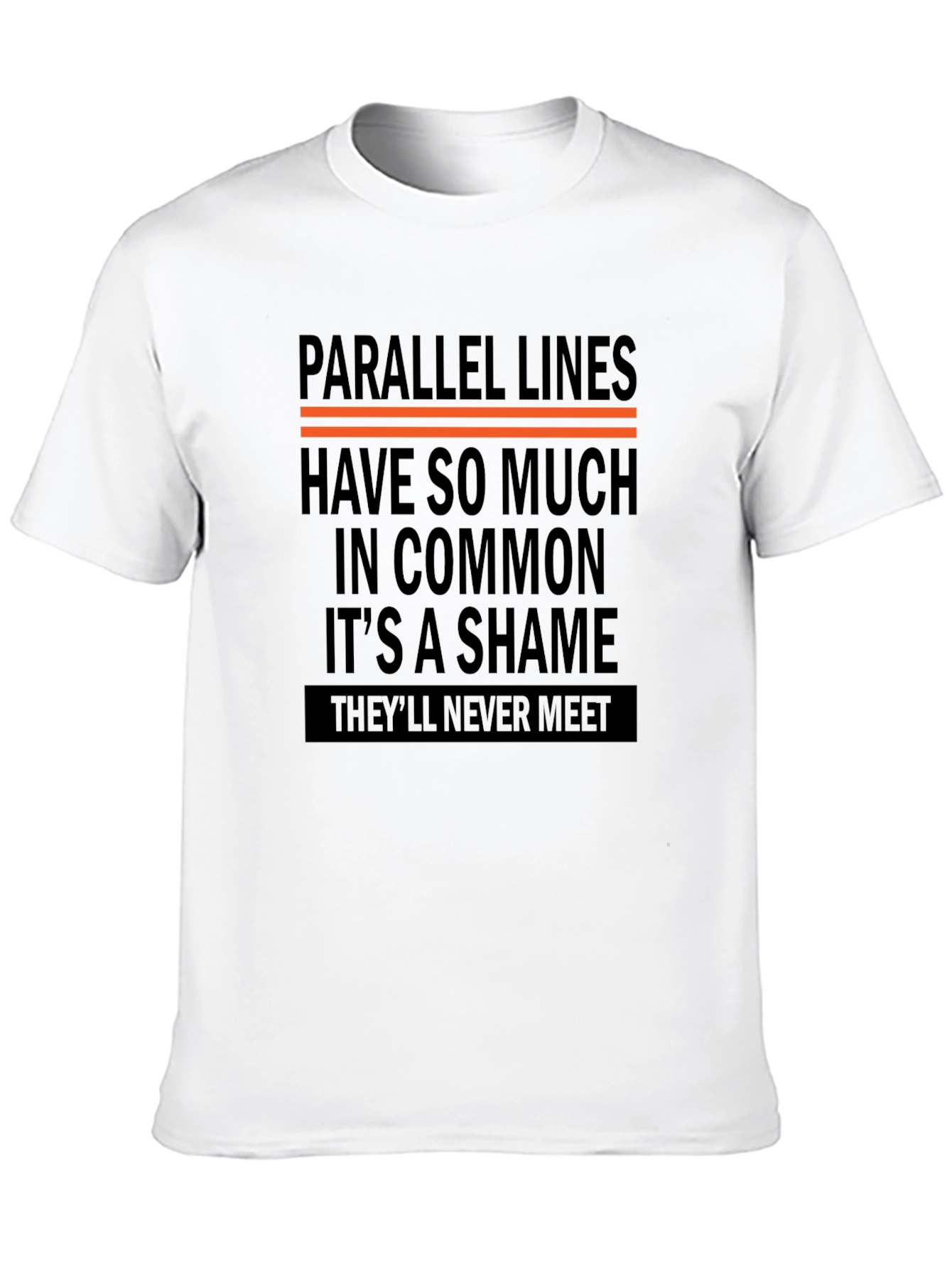 Parallel Lines Graphic Tee - Never Meet Humor