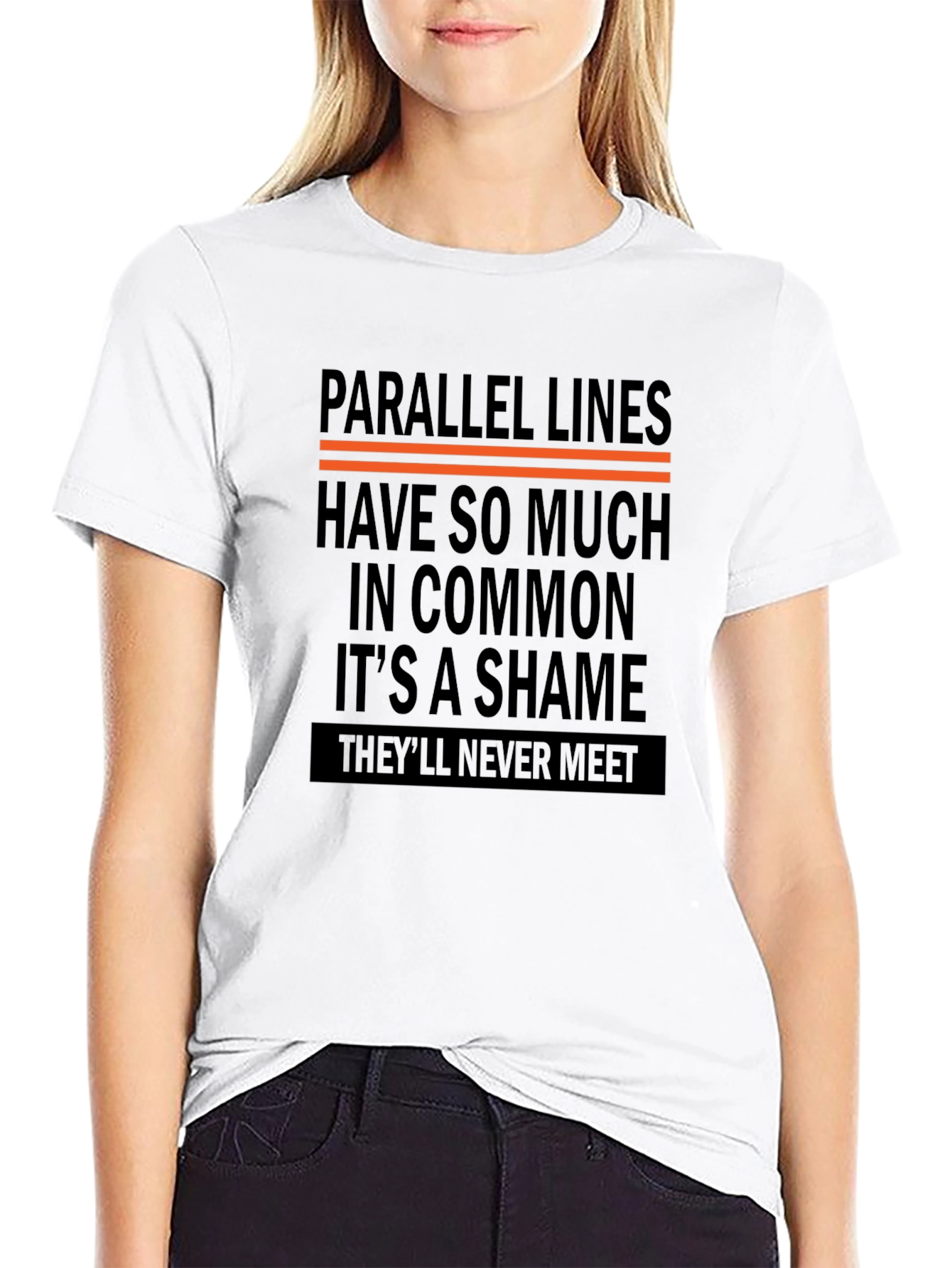 Parallel Lines Graphic Tee - Never Meet Humor