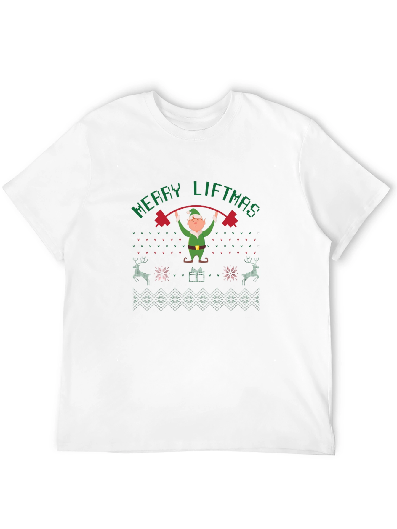 Merry Liftmas Funny Gym Elf Christmas T-Shirt