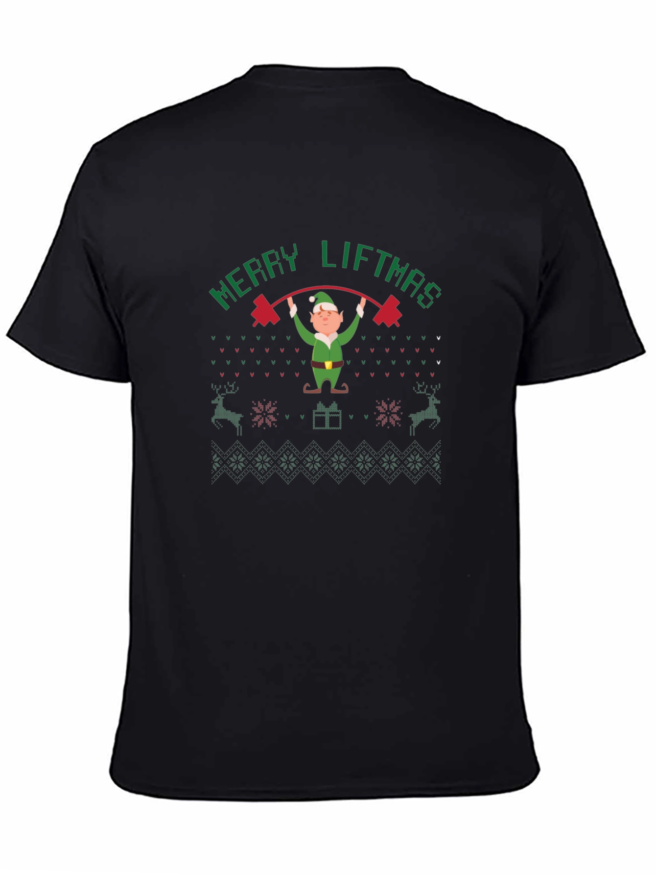 Merry Liftmas Funny Gym Elf Christmas T-Shirt