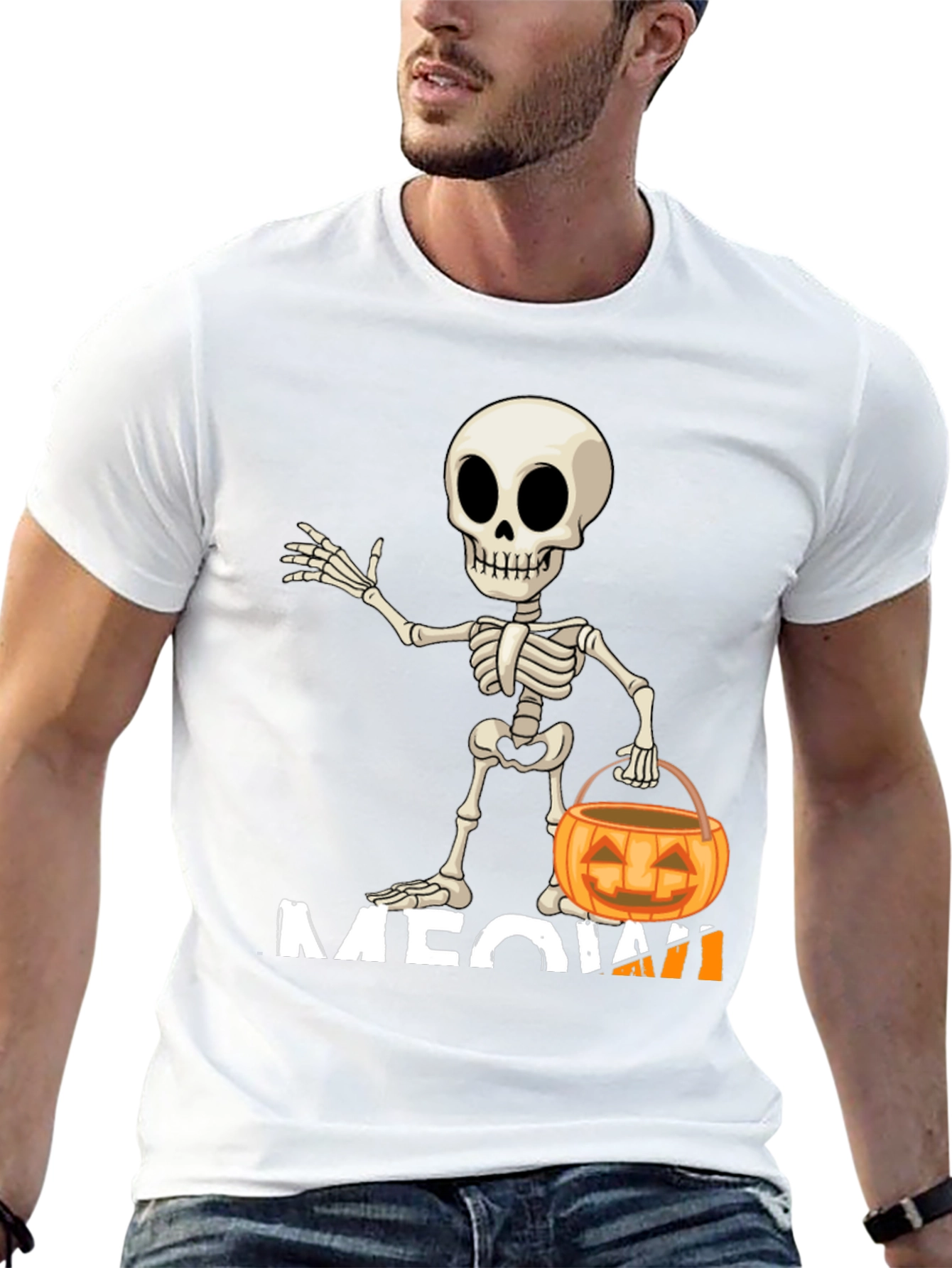 Halloween Skeleton Meow T-Shirt