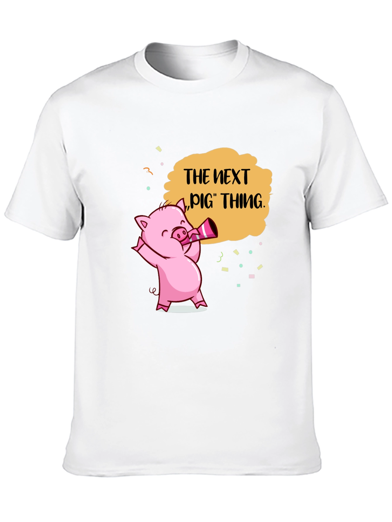 Next Pig Thing Graphic Tee - Black Cotton T-Shirt