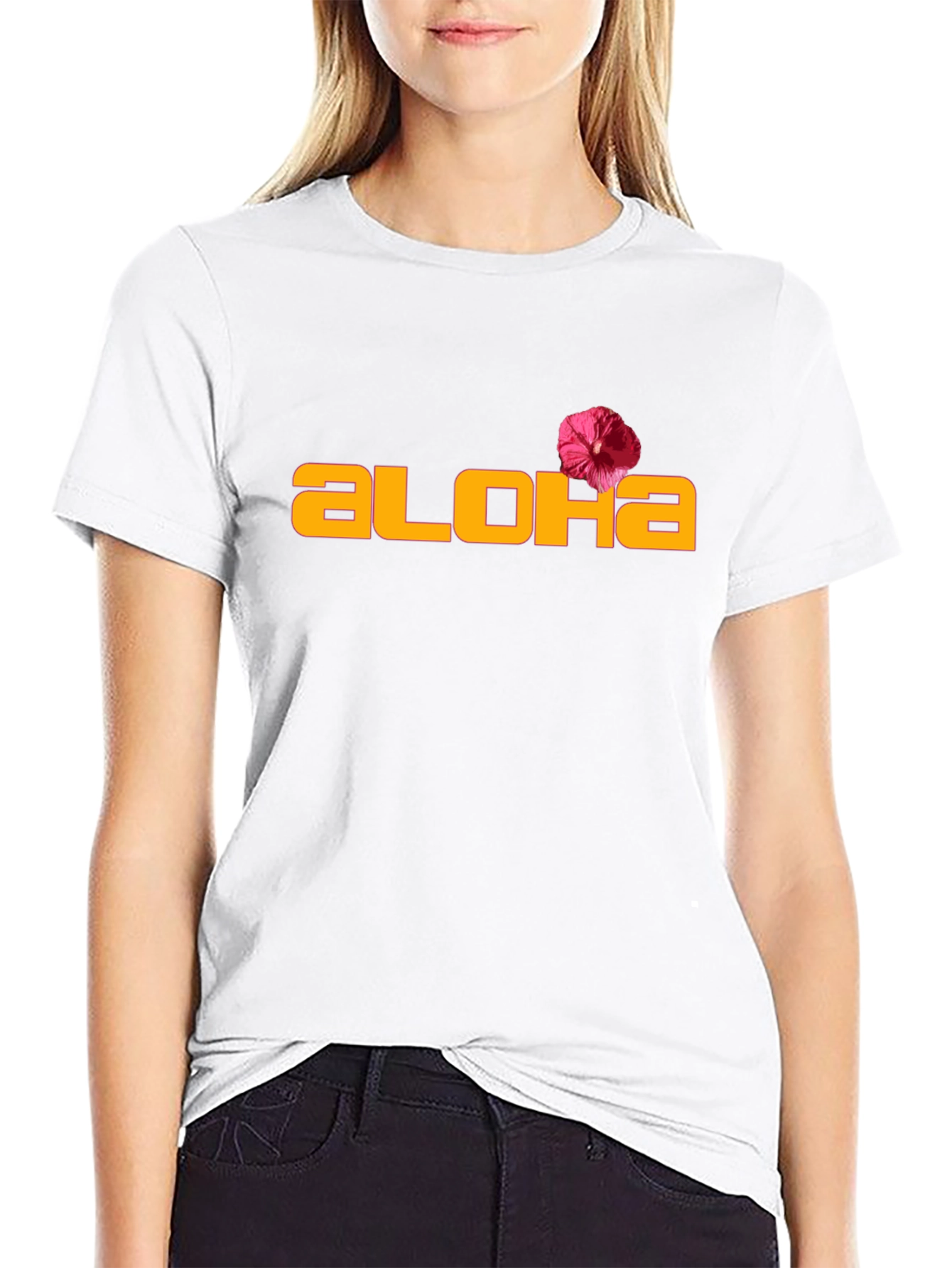 Aloha Graphic Tee - Black Casual T-Shirt