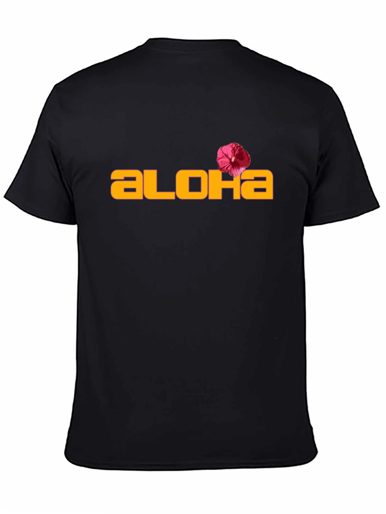 Aloha Graphic Tee - Black Casual T-Shirt