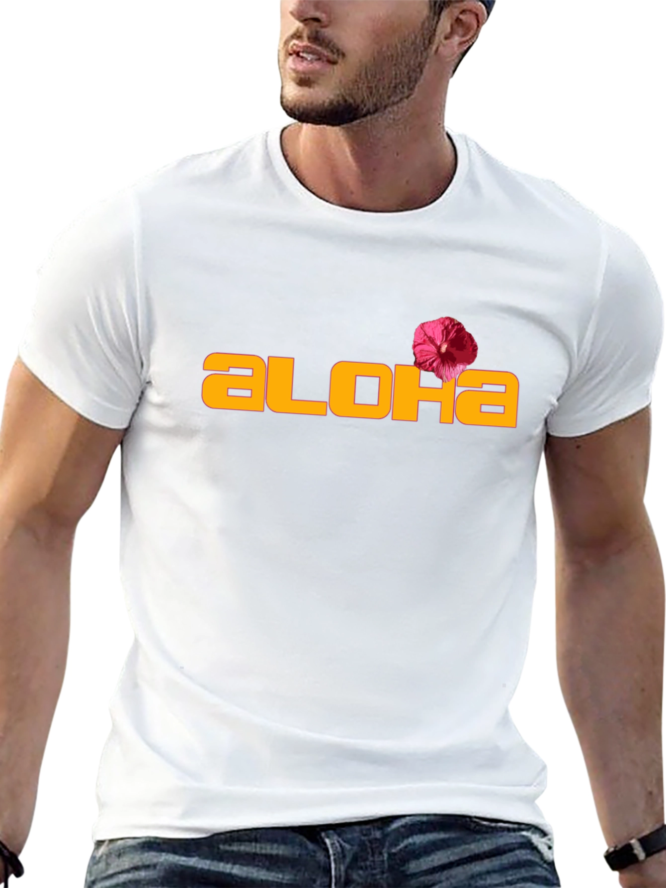 Aloha Graphic Tee - Black Casual T-Shirt