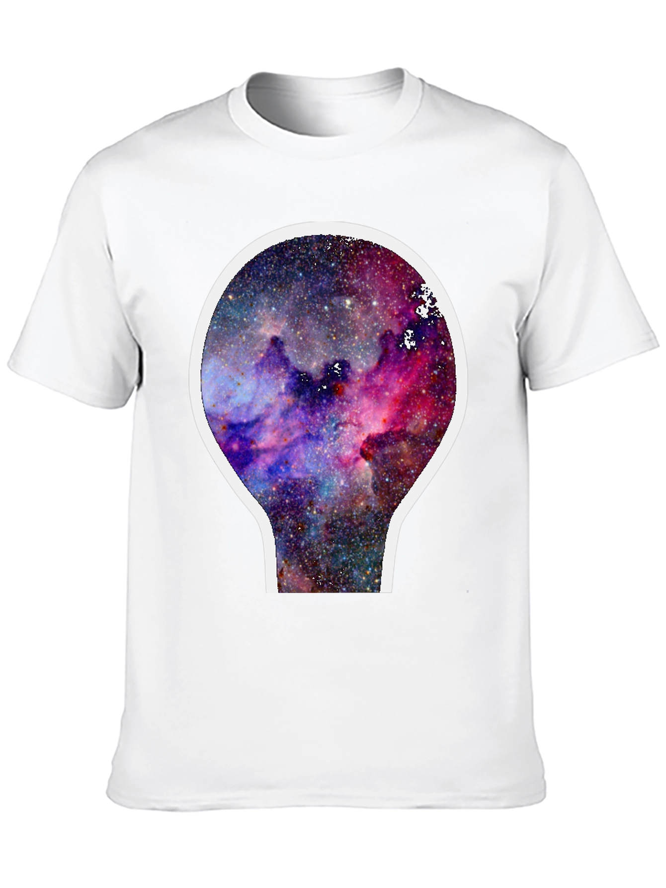 Galaxy Nebula Graphic T-Shirt - Black Cotton Blend