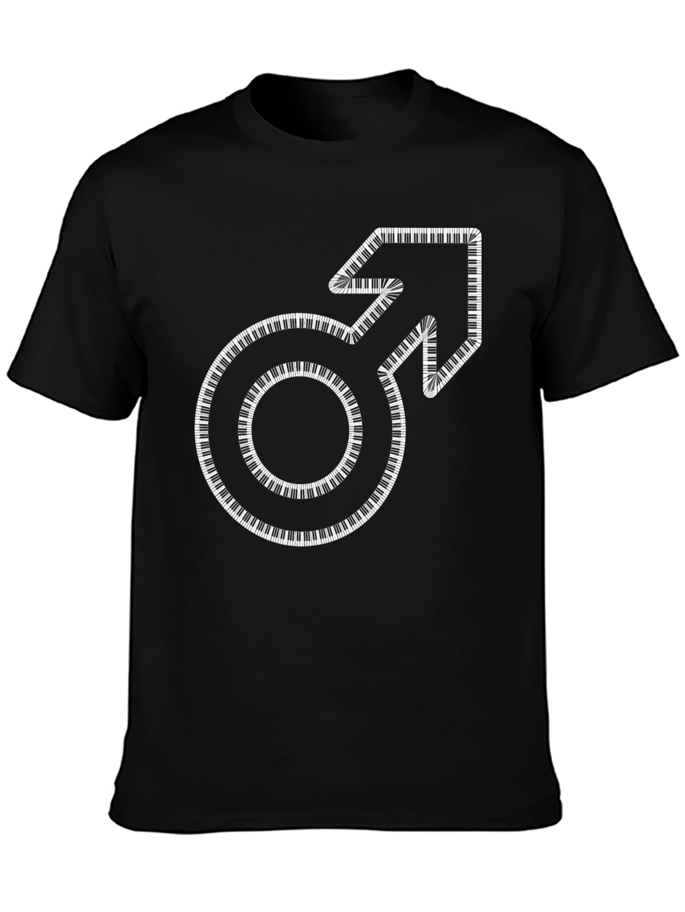 Piano Key Male Symbol T-Shirt - Music Lover Tee