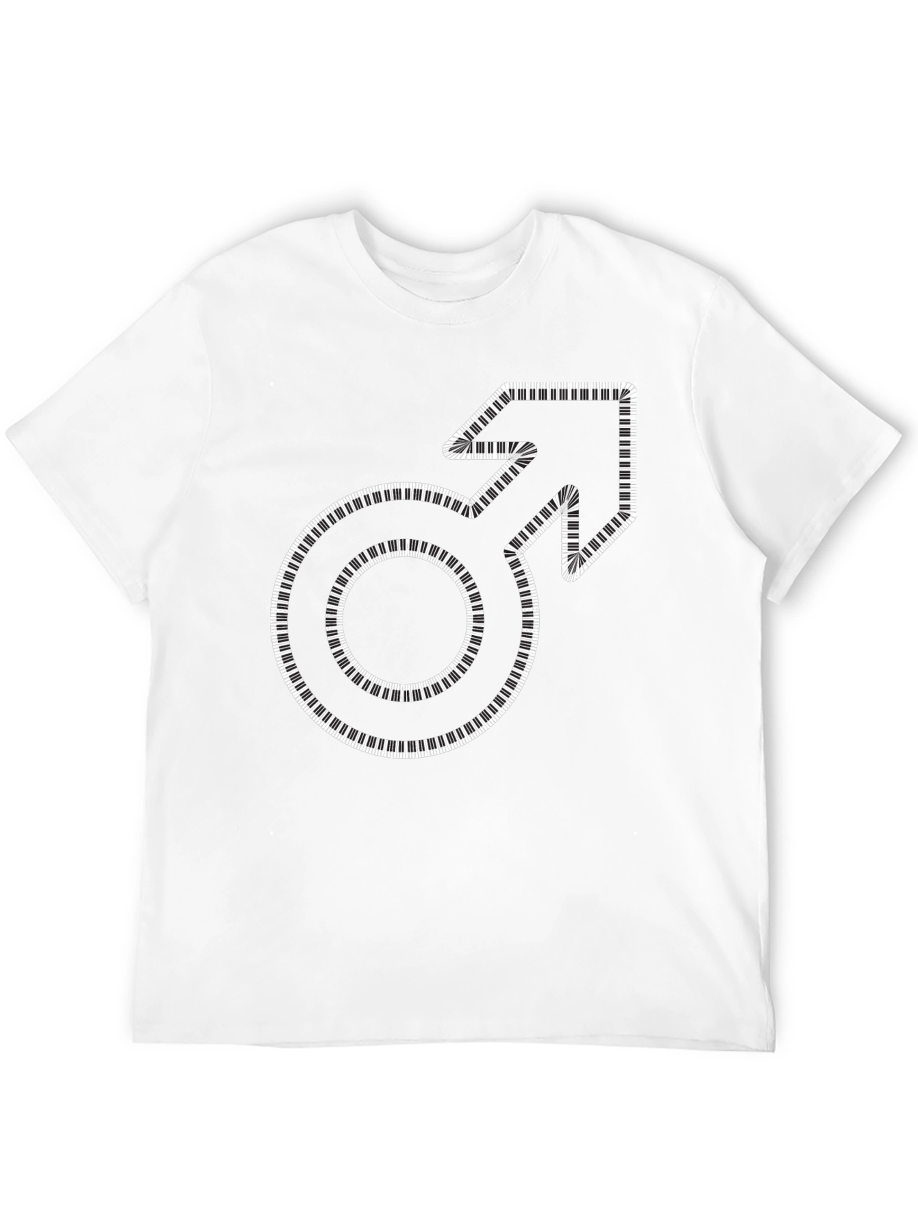 Piano Key Male Symbol T-Shirt - Music Lover Tee