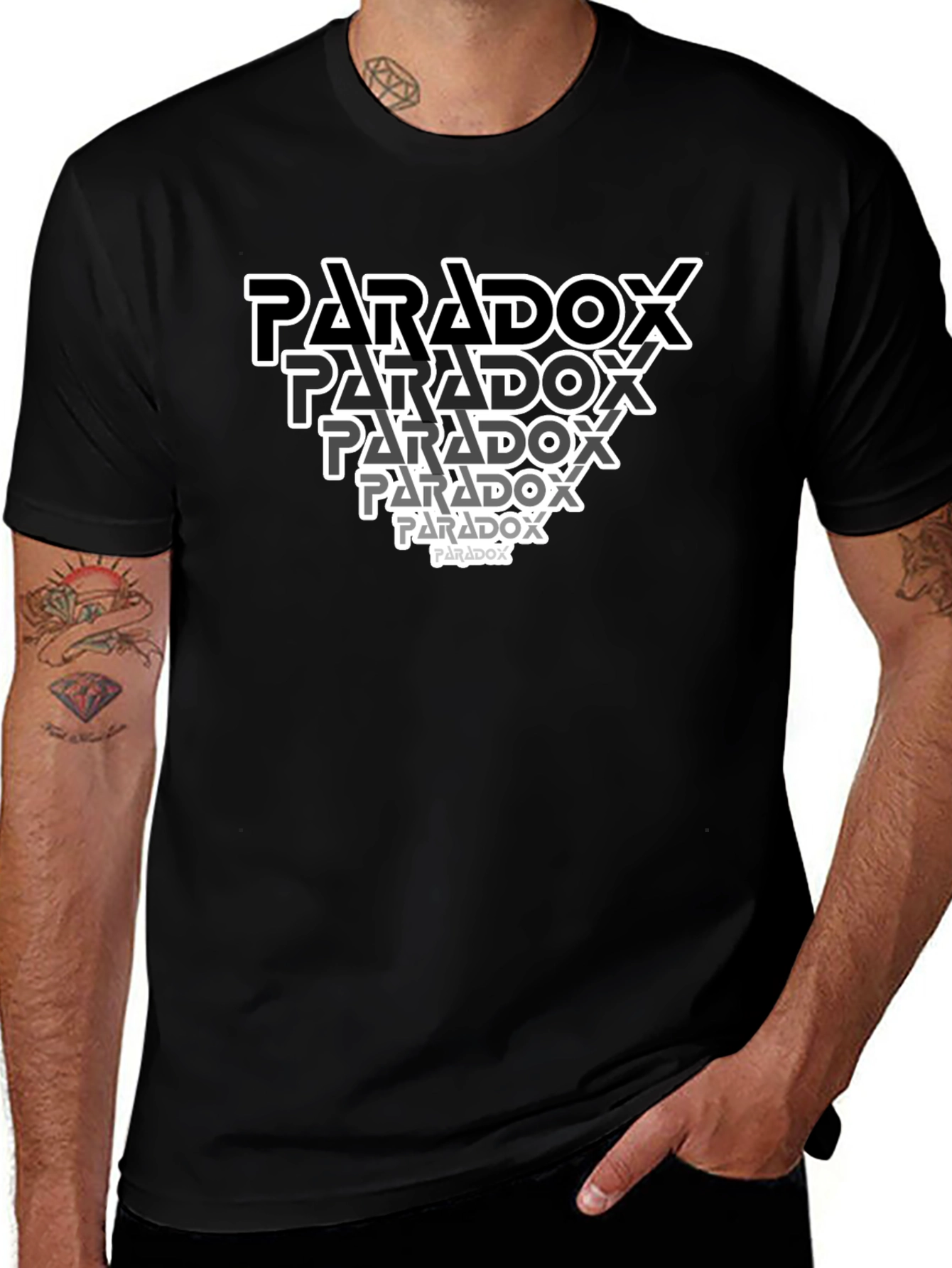 Paradox Graphic Print Black T-Shirt