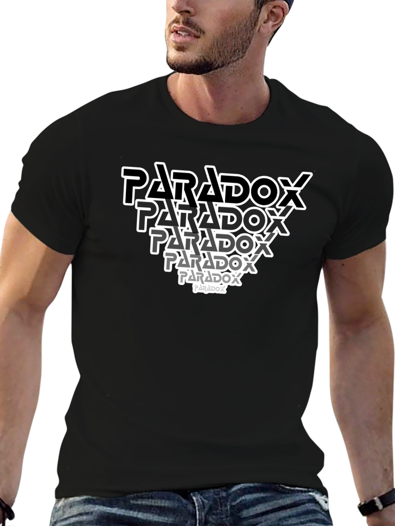 Paradox Graphic Print Black T-Shirt