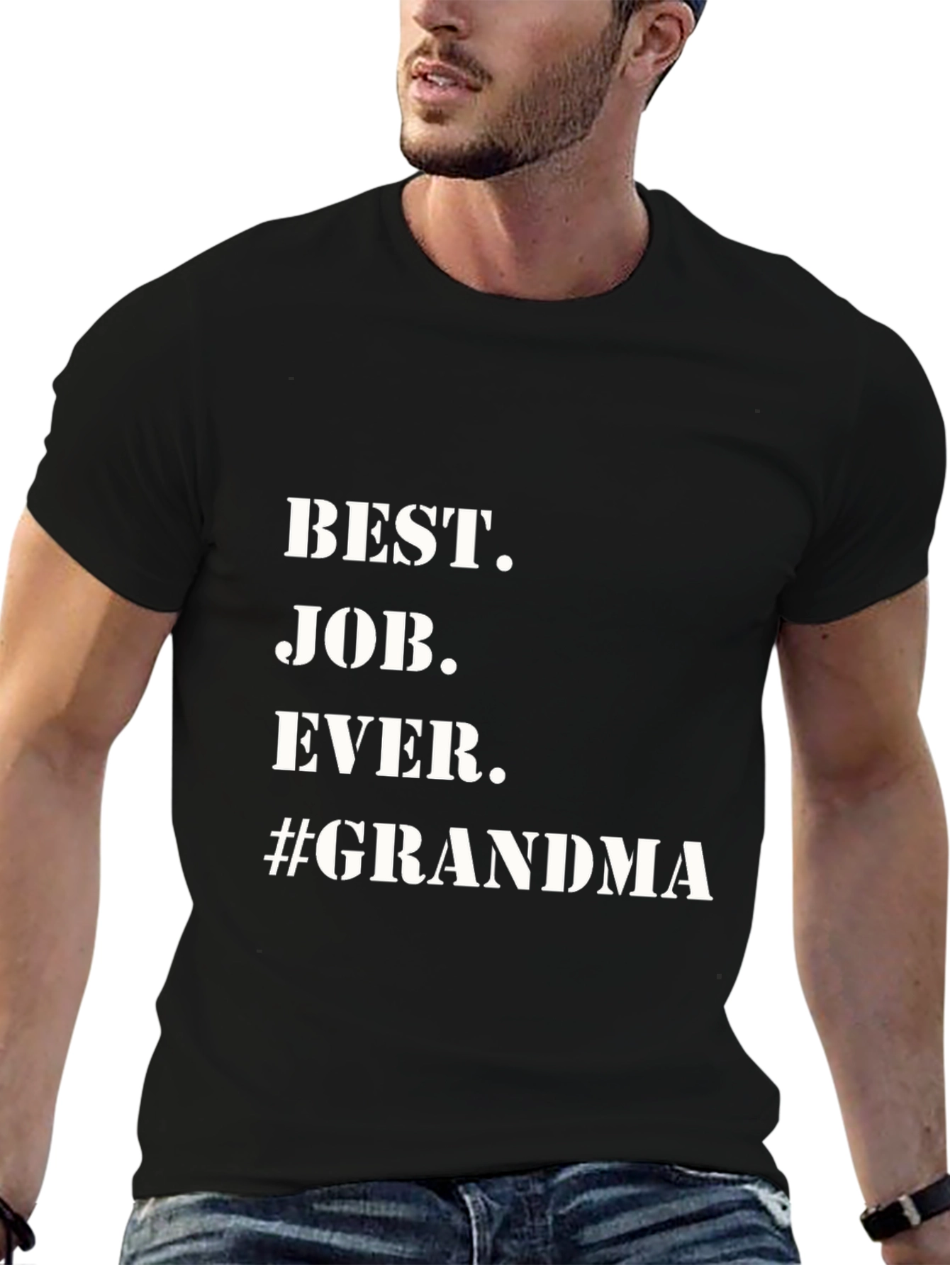 Best Job Ever Grandma T-Shirt - Black