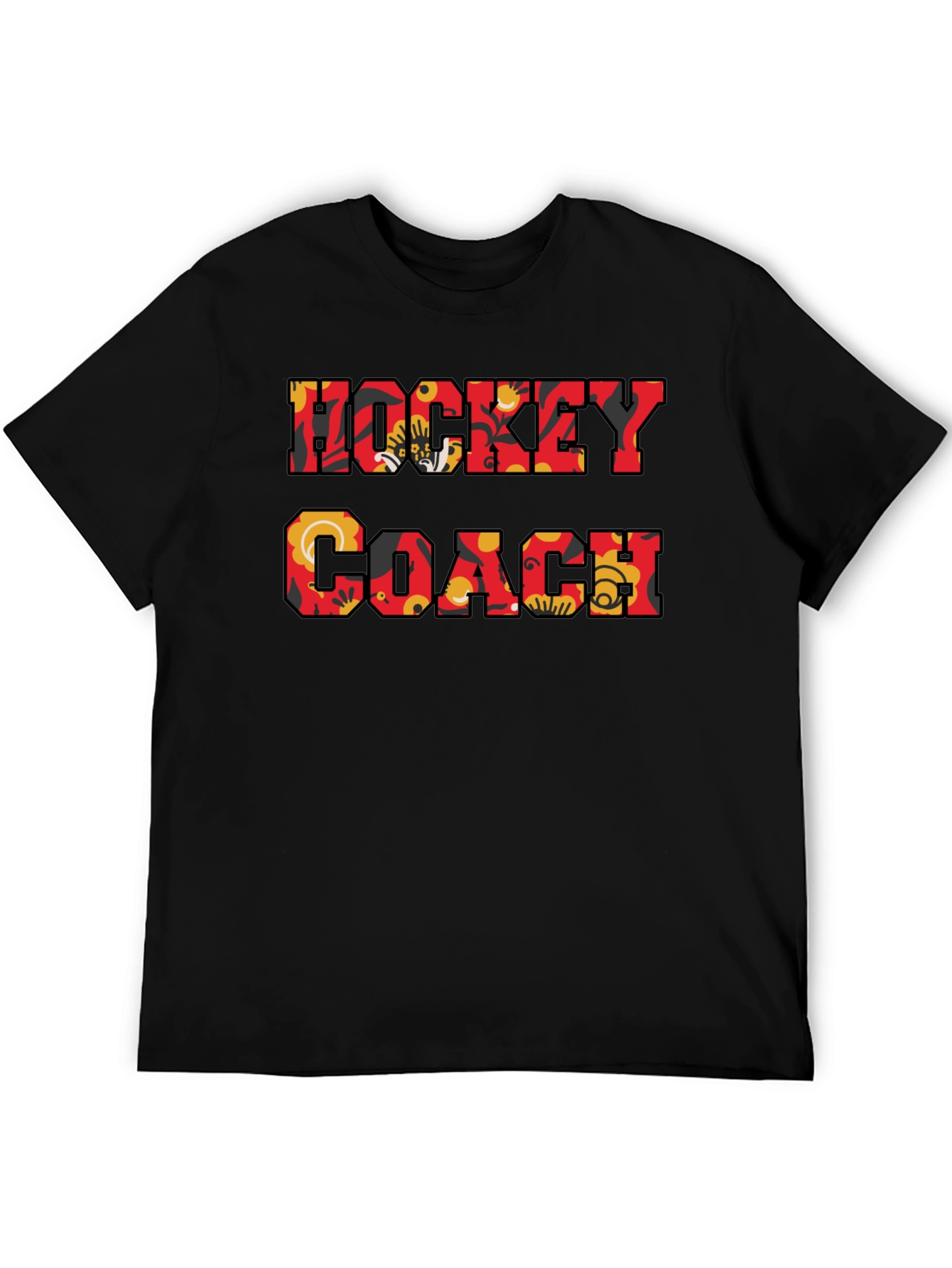 Hockey Coach Floral Print T-Shirt