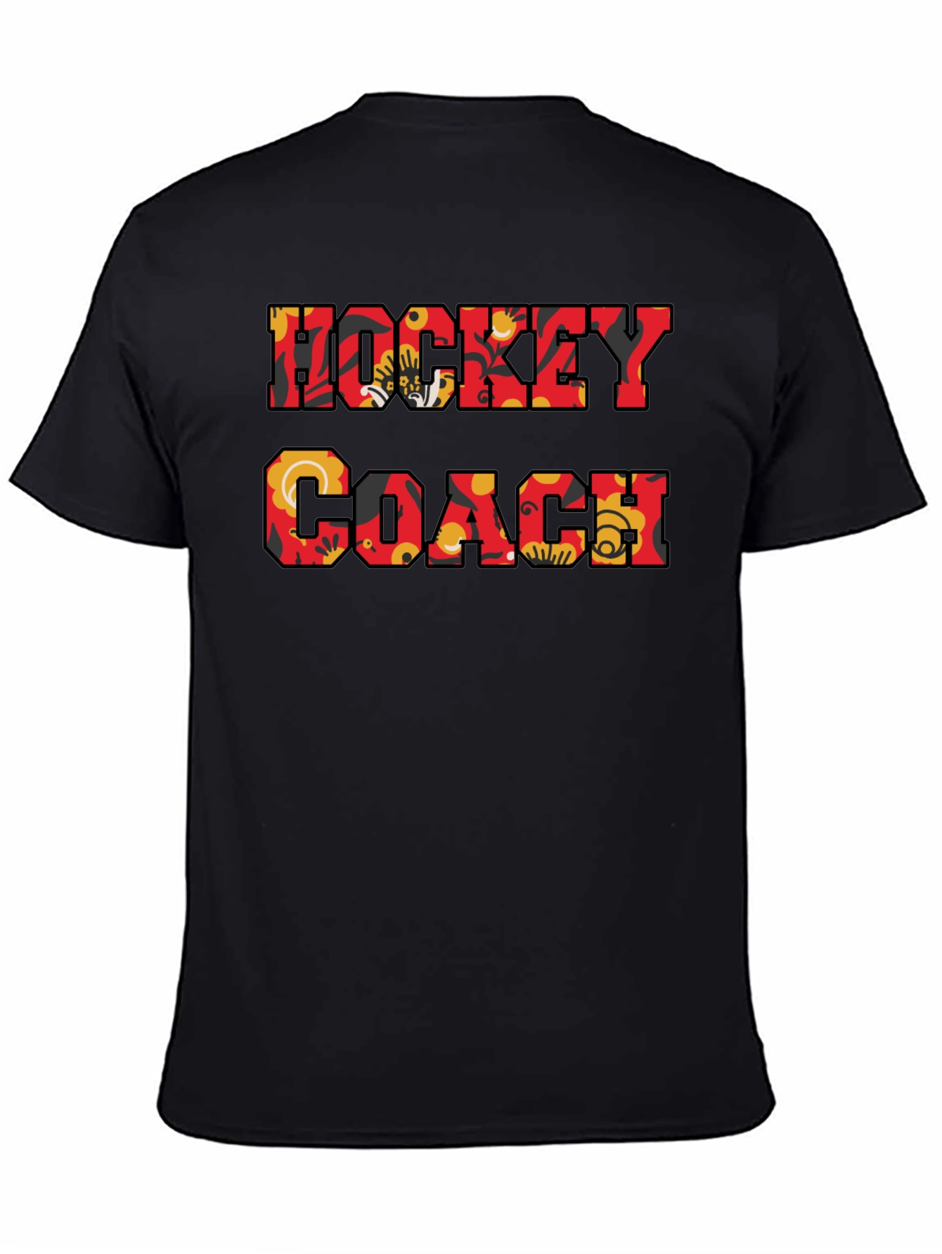 Hockey Coach Floral Print T-Shirt