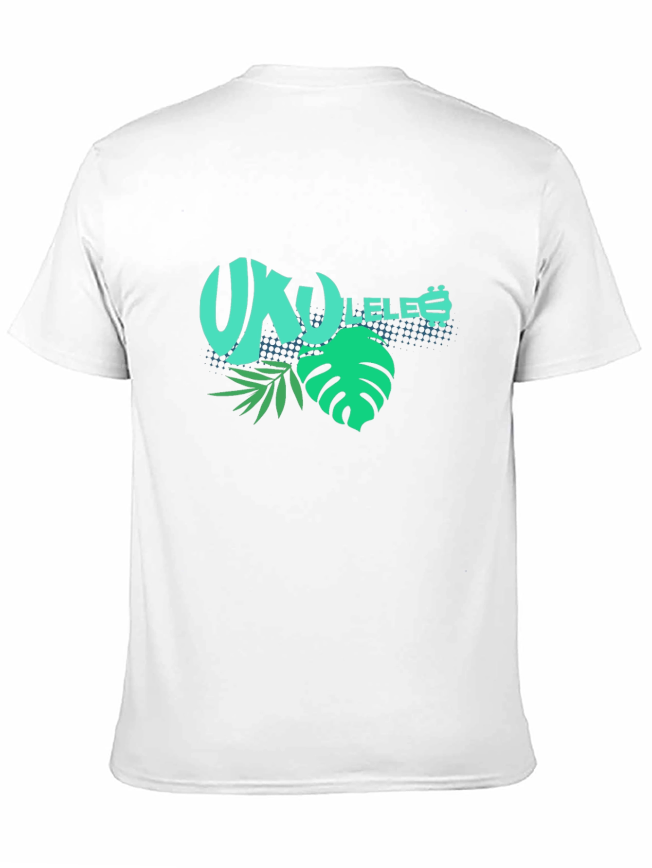 Ukulele Tropical Black T-Shirt