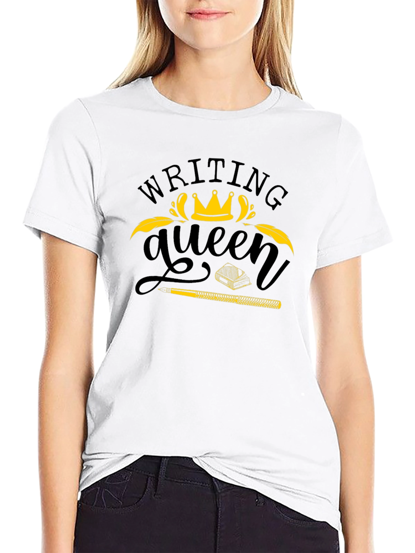 Writing Queen Black T-Shirt