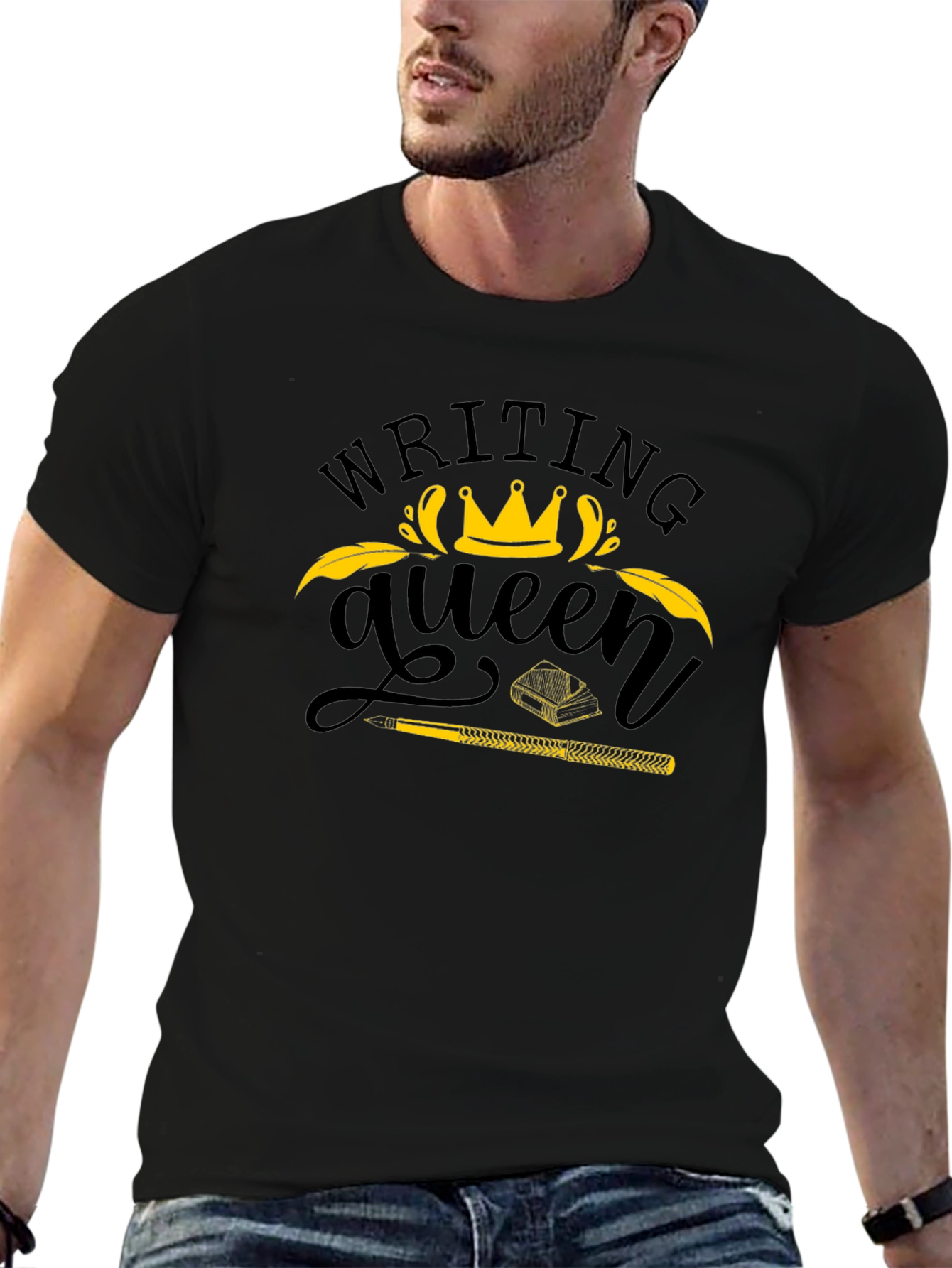 Writing Queen Black T-Shirt