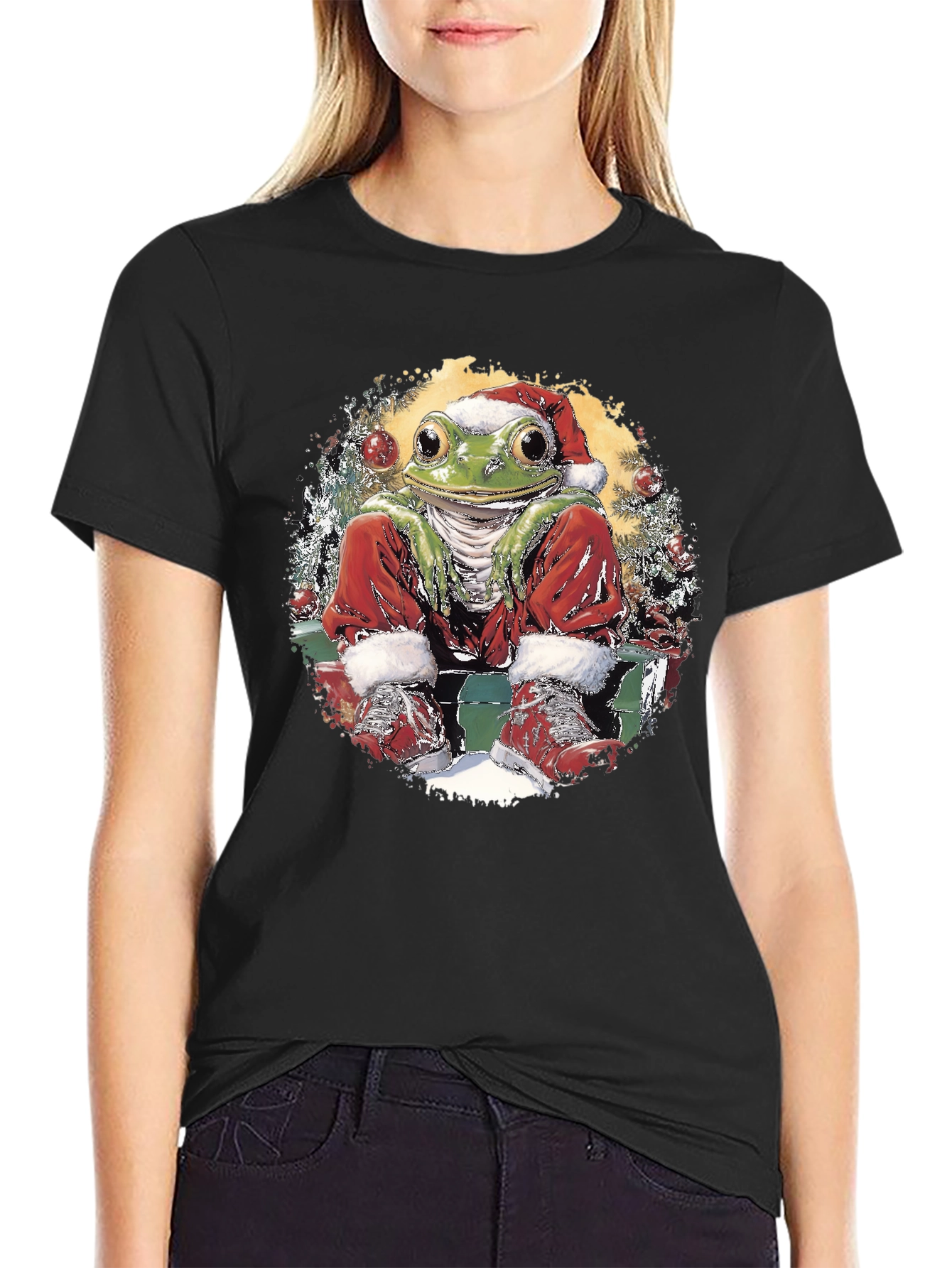 Festive Frog Holiday T-Shirt