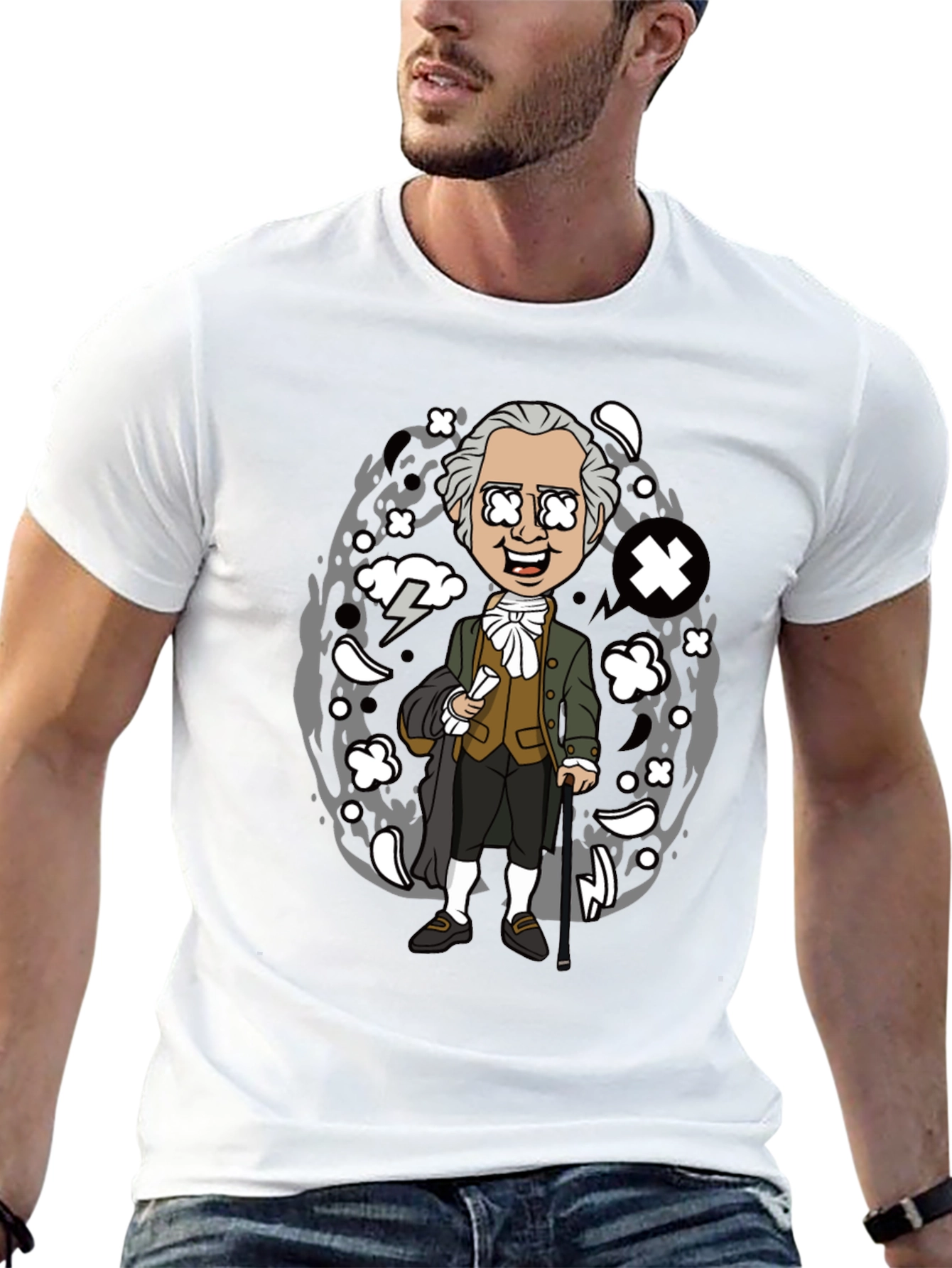 Historical Cartoon Graphic Tee