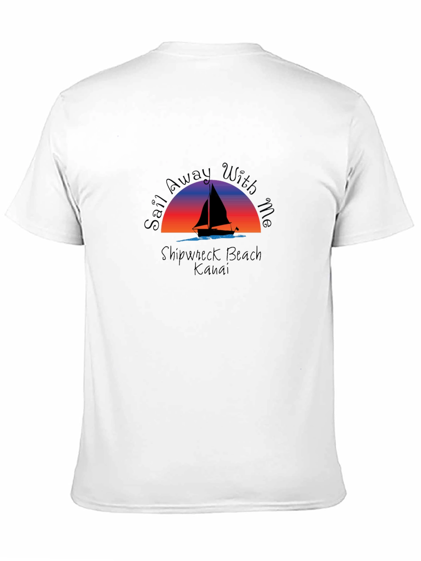 Sail Away With Me Black Graphic Tee