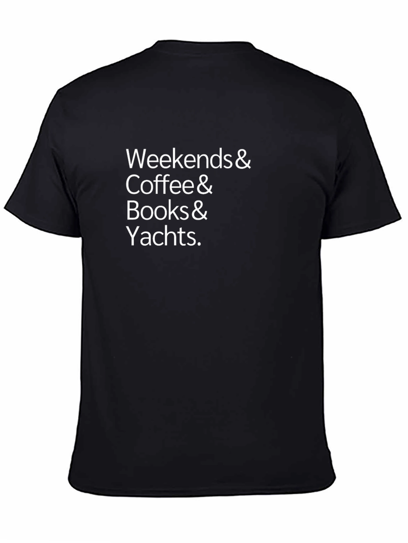 Weekends Coffee Books Yachts Graphic Tee