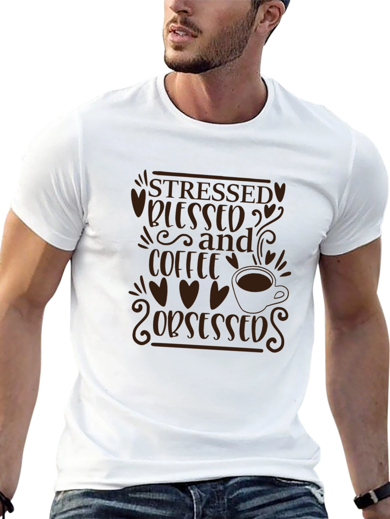 Stressed Blessed and Coffee Obsessed T-Shirt